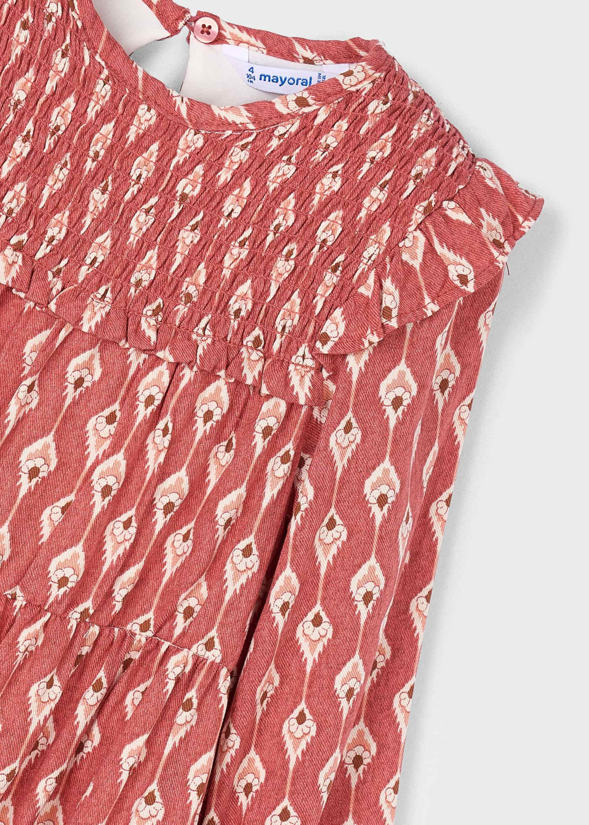 Vestido viella estampado niña