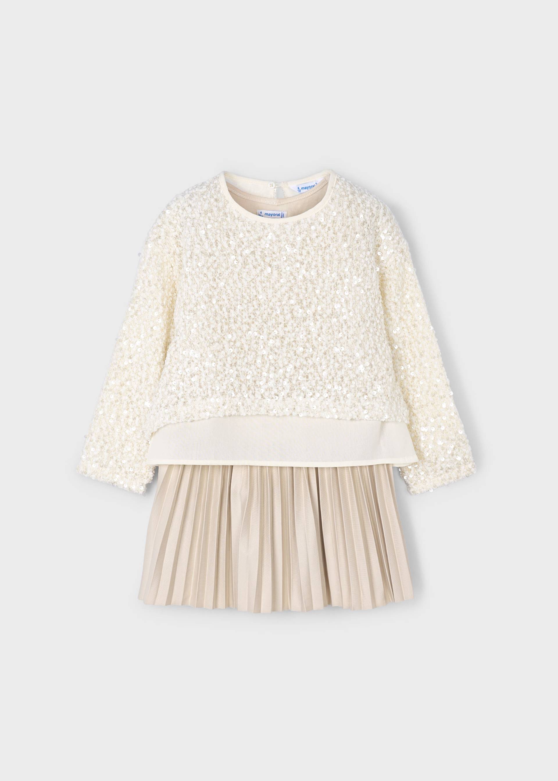 Robe à paillettes combinée filles