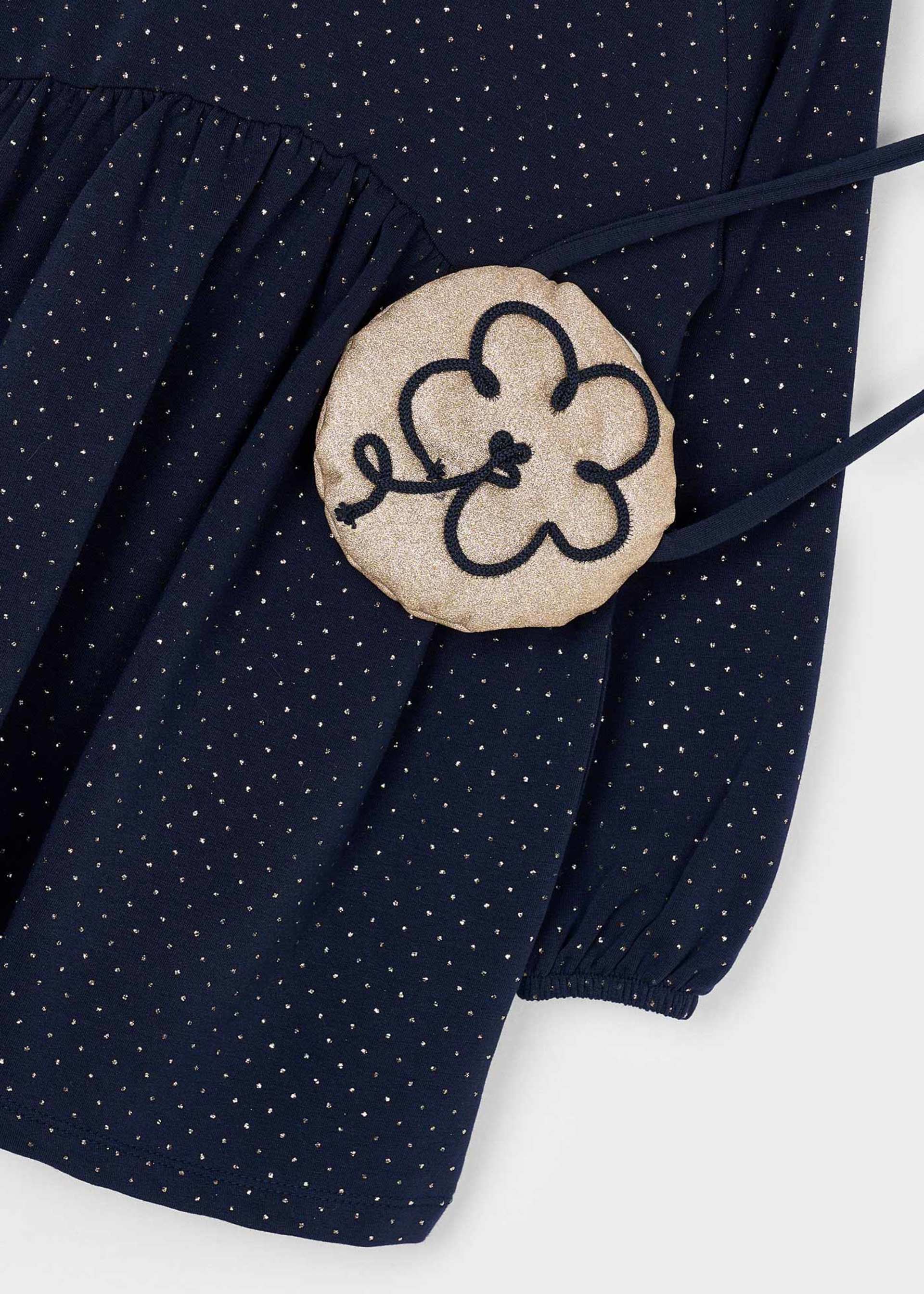 Girls fleece dress with bag