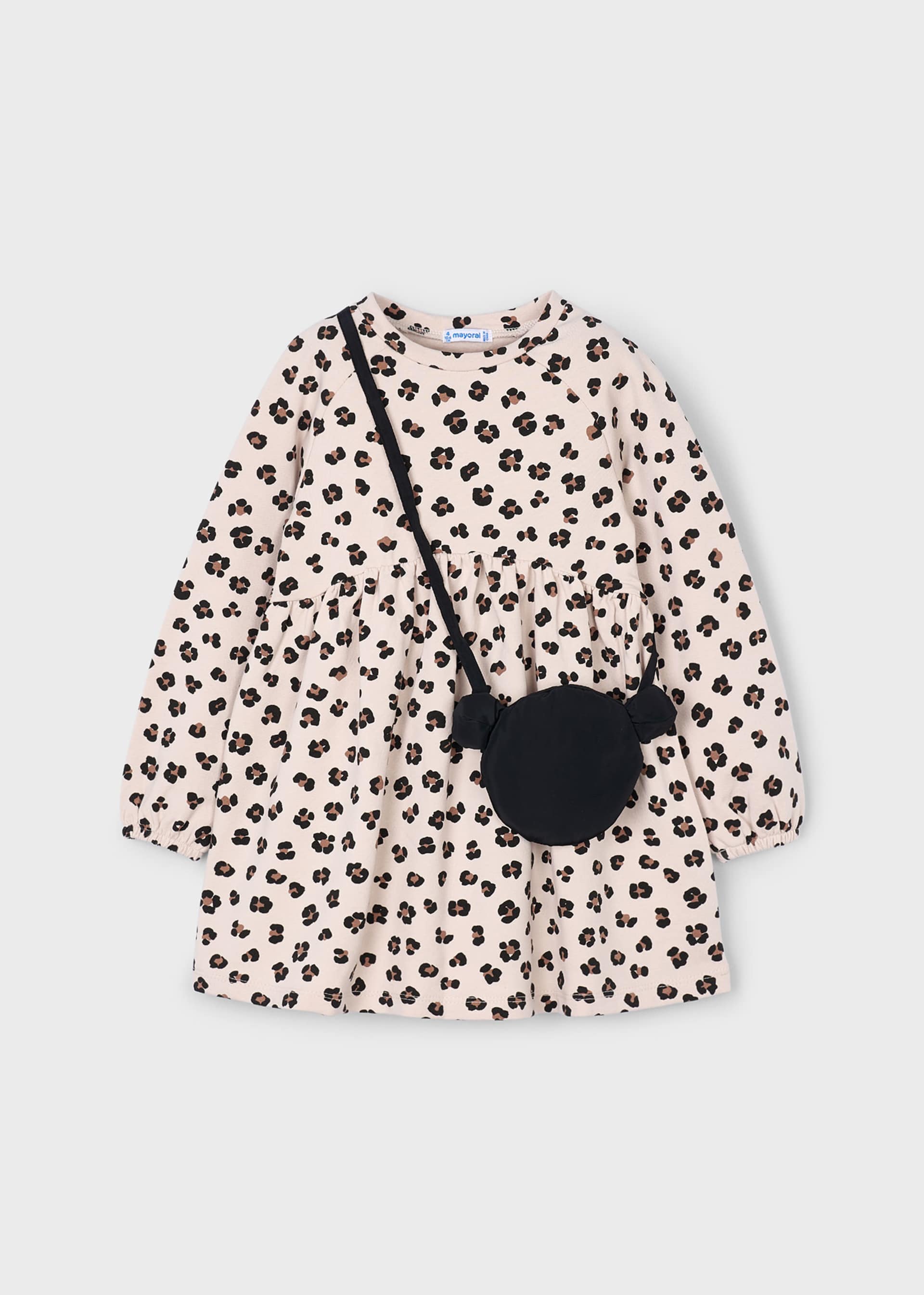 Girls fleece dress with bag