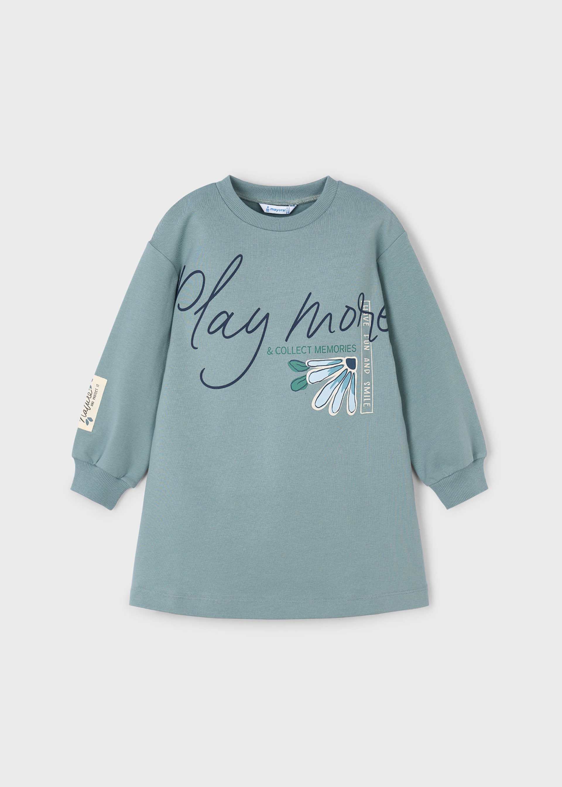 Girls fleece graphic dress