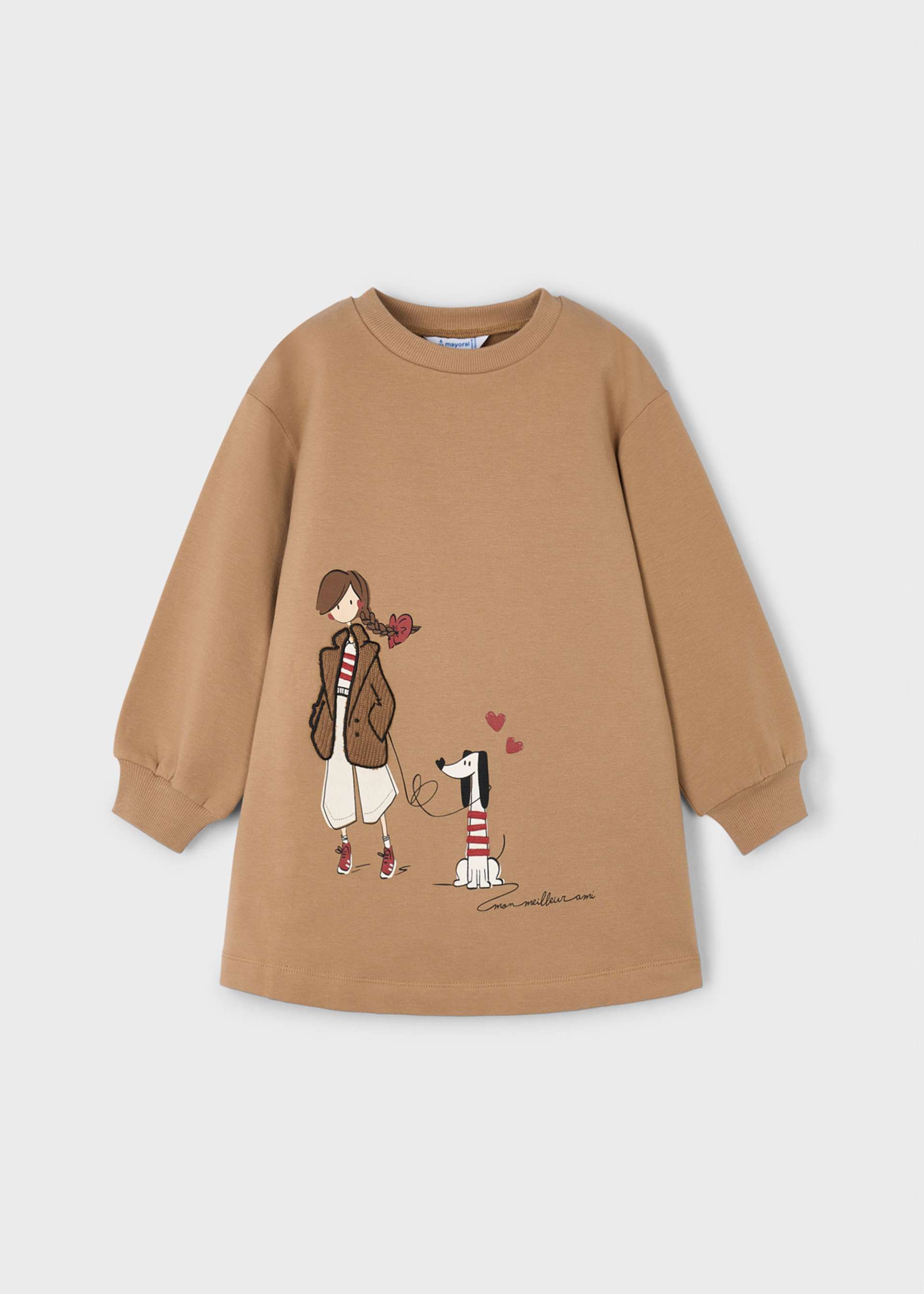 Robe en molleton graphisme fille