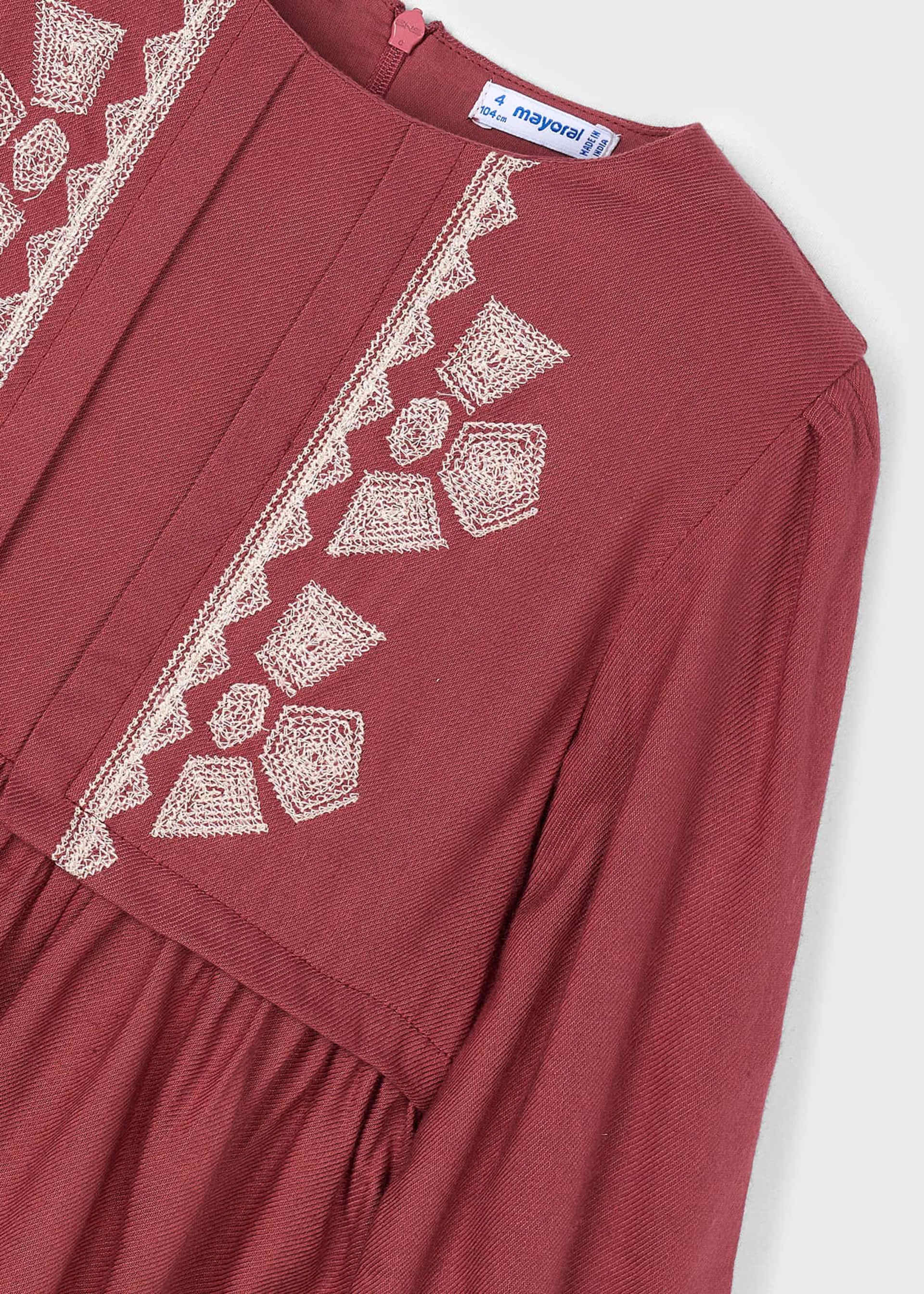 Vestito dettagli ricamati bambina