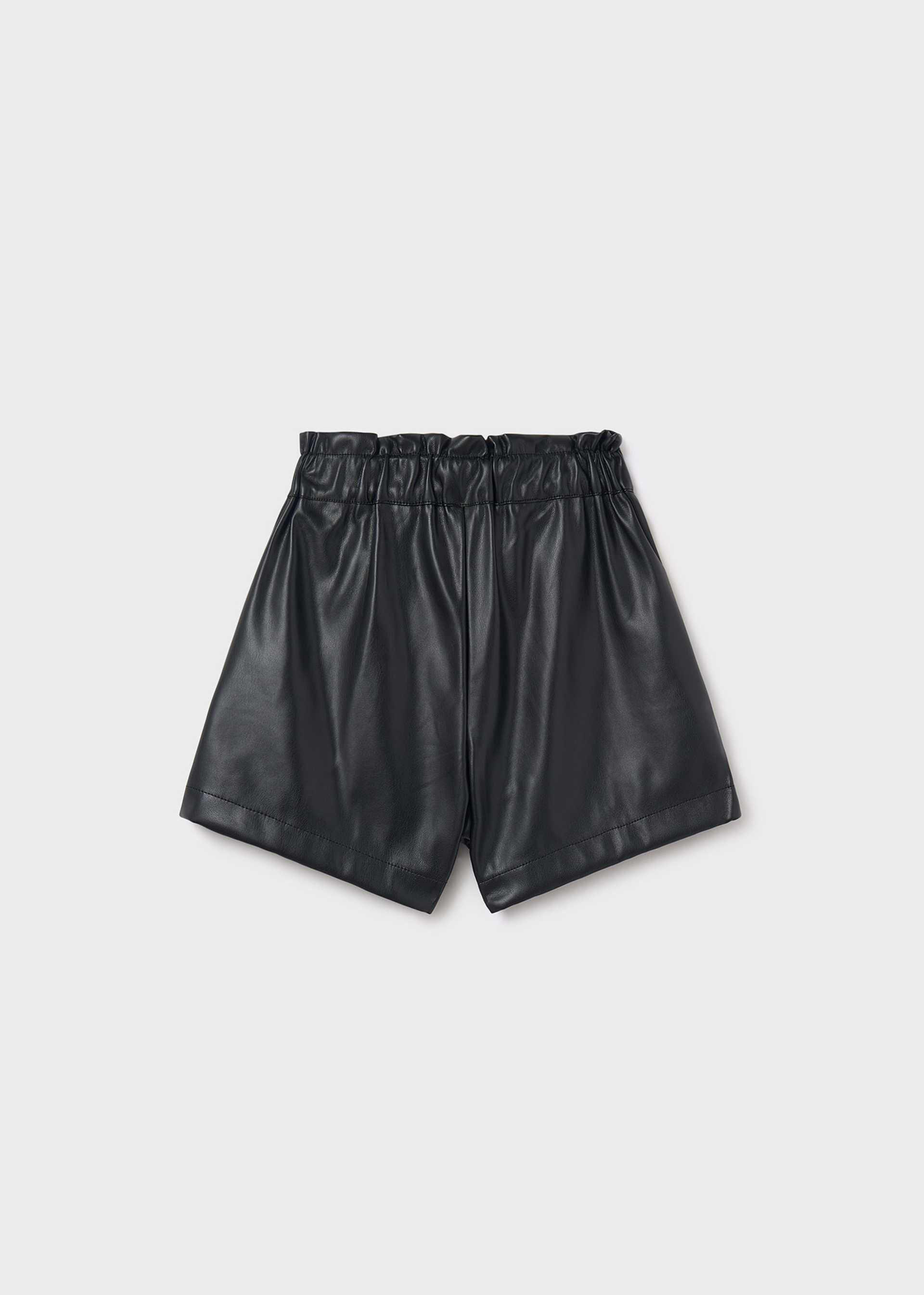 Short en simili-cuir fille