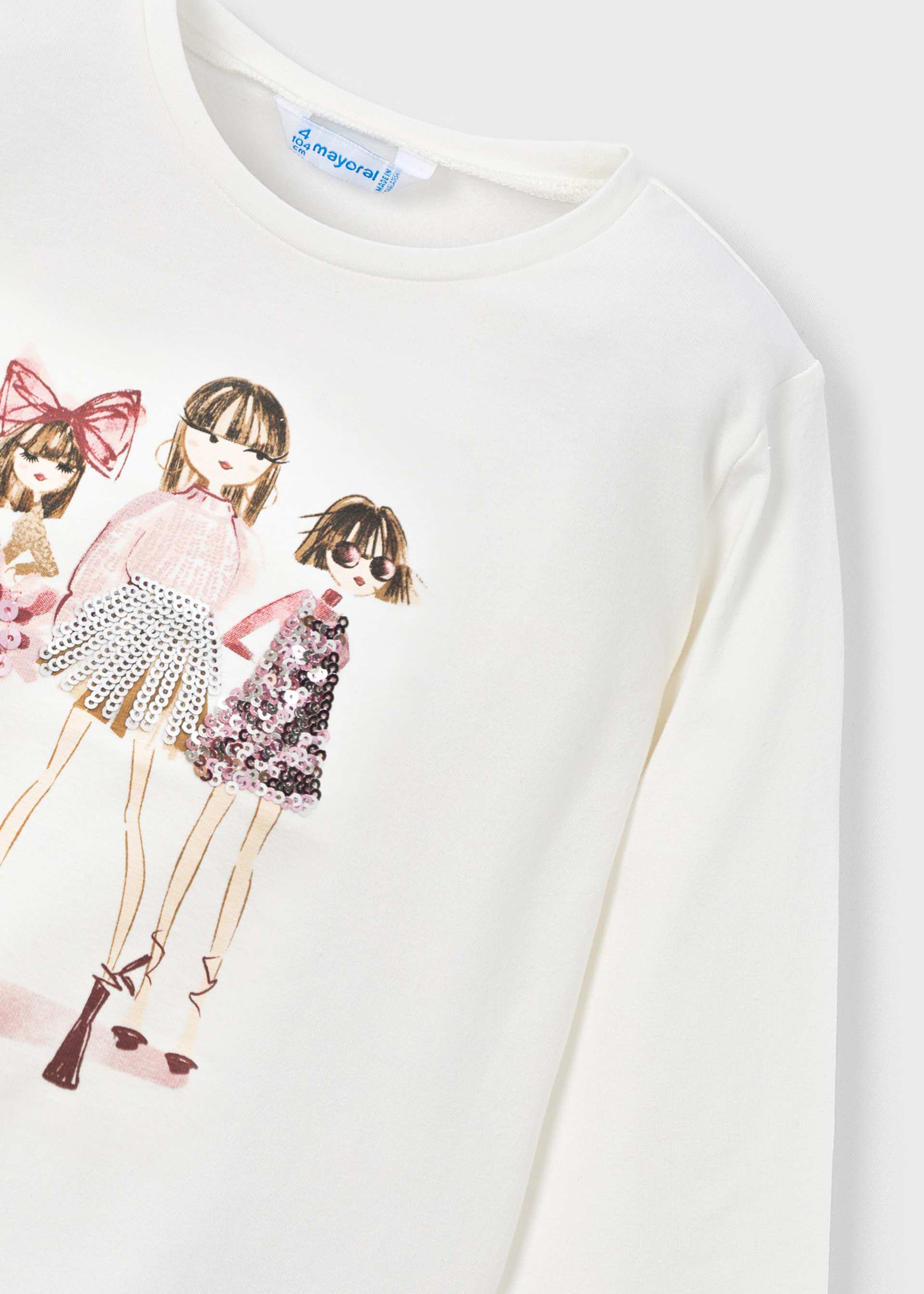 Girls doll motif shirt Girls doll motif shirt