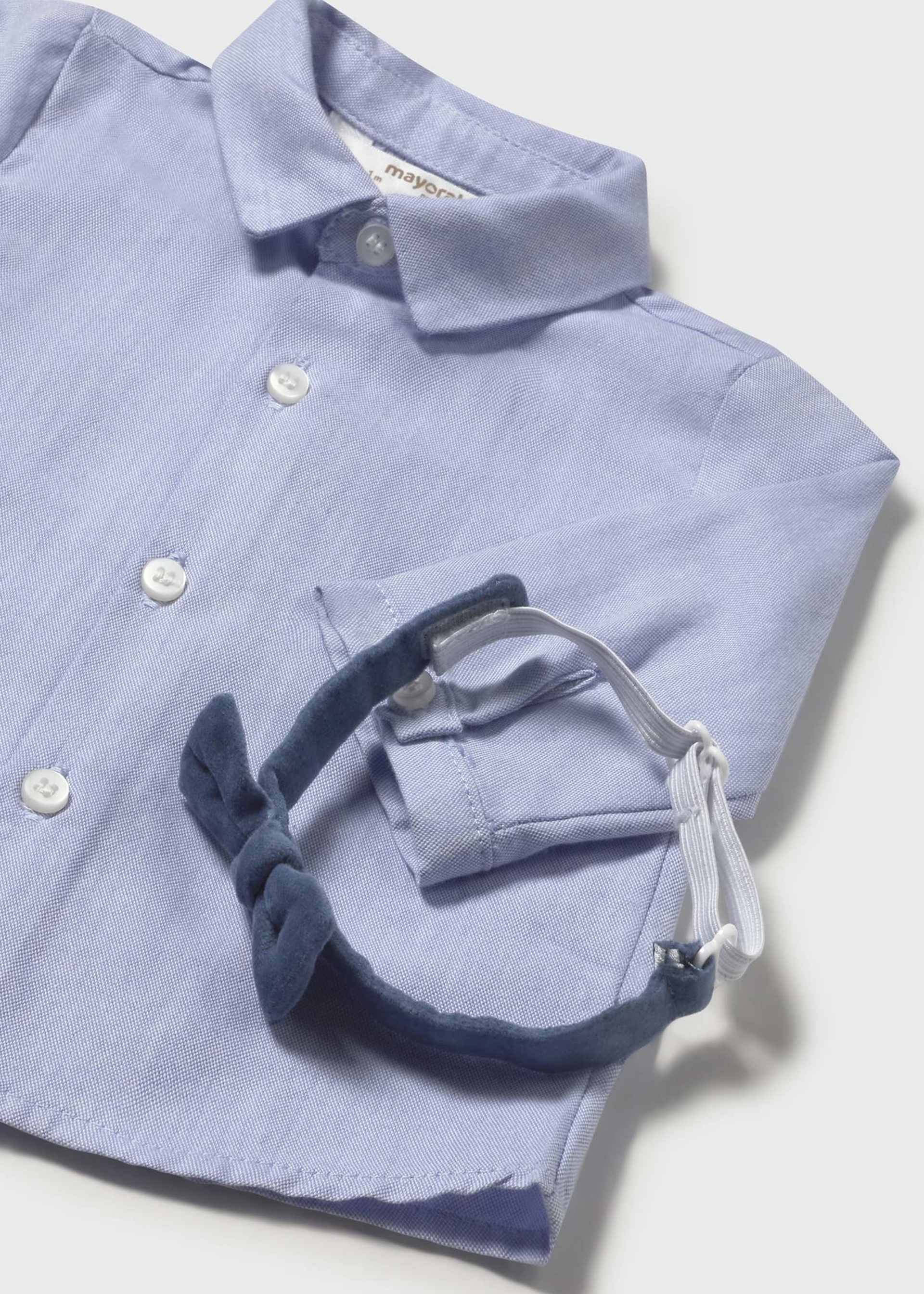 Newborn Boy Shirt with Bow Tie