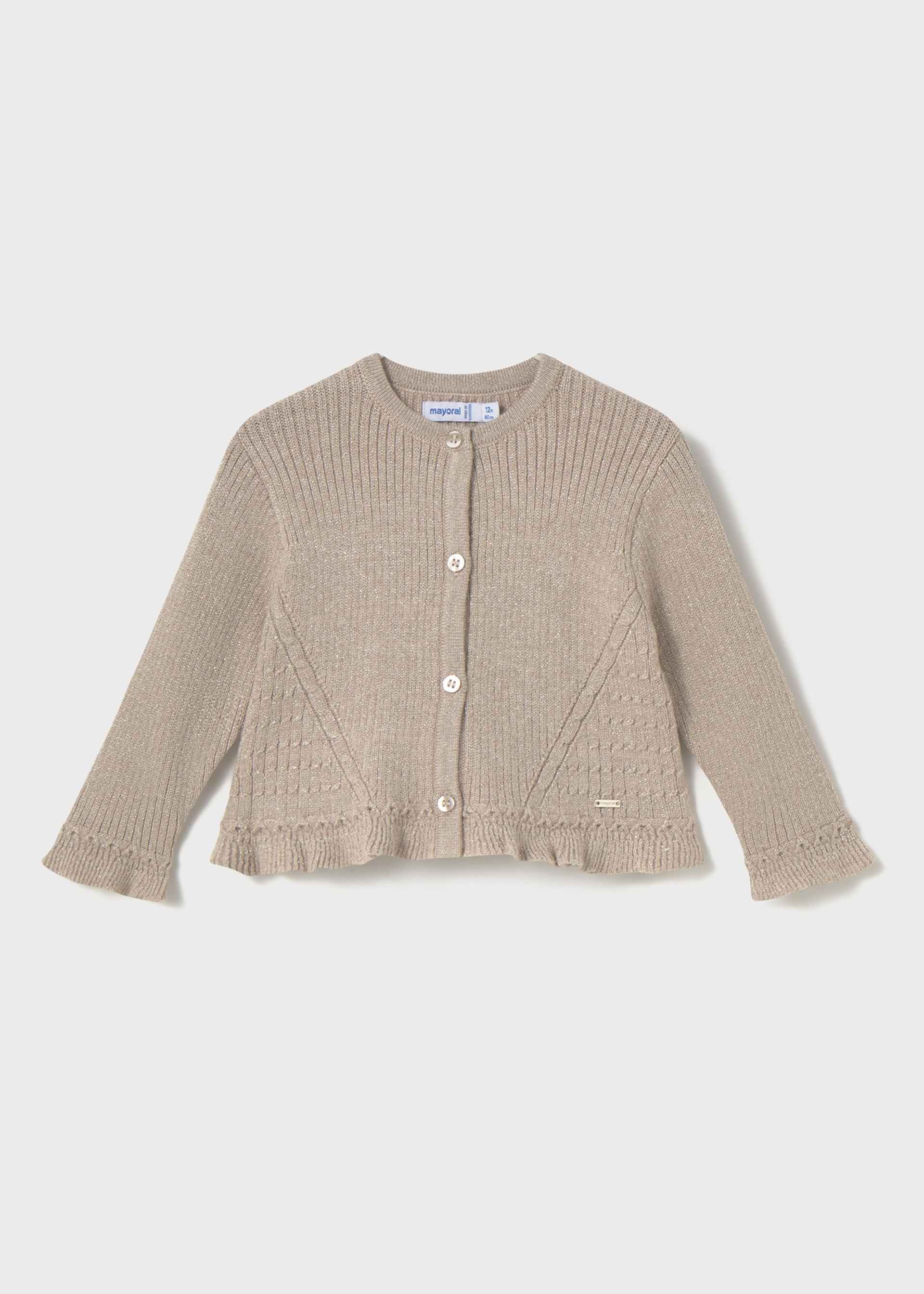 Cardigan tricoté à volants bébé