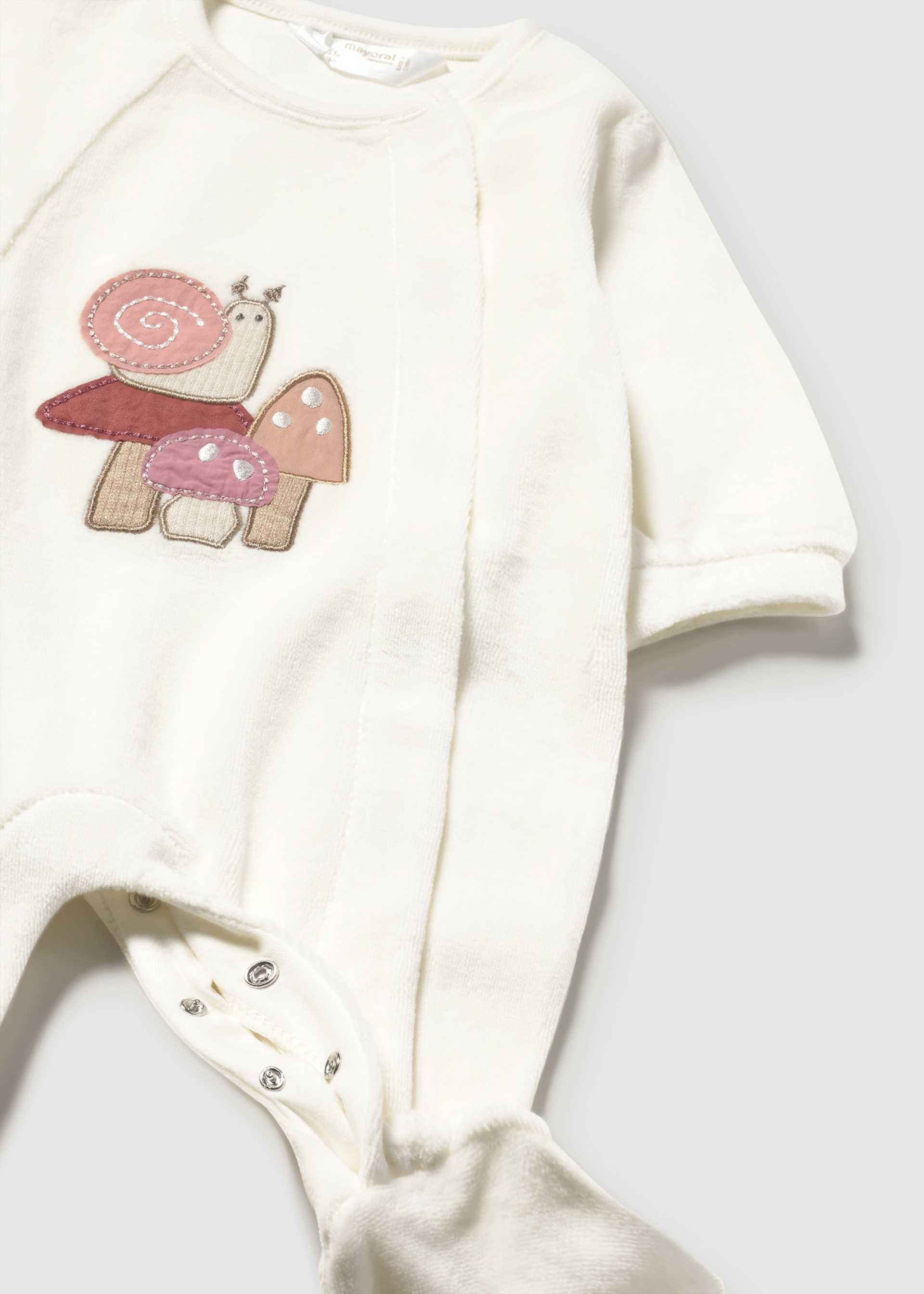 Newborn Girl Velour One Piece