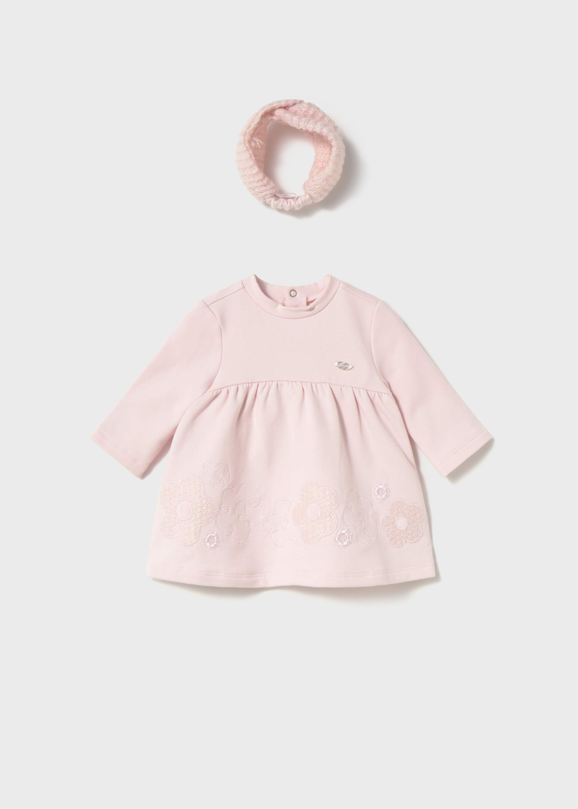 Vestido felpa con diadema recién nacida