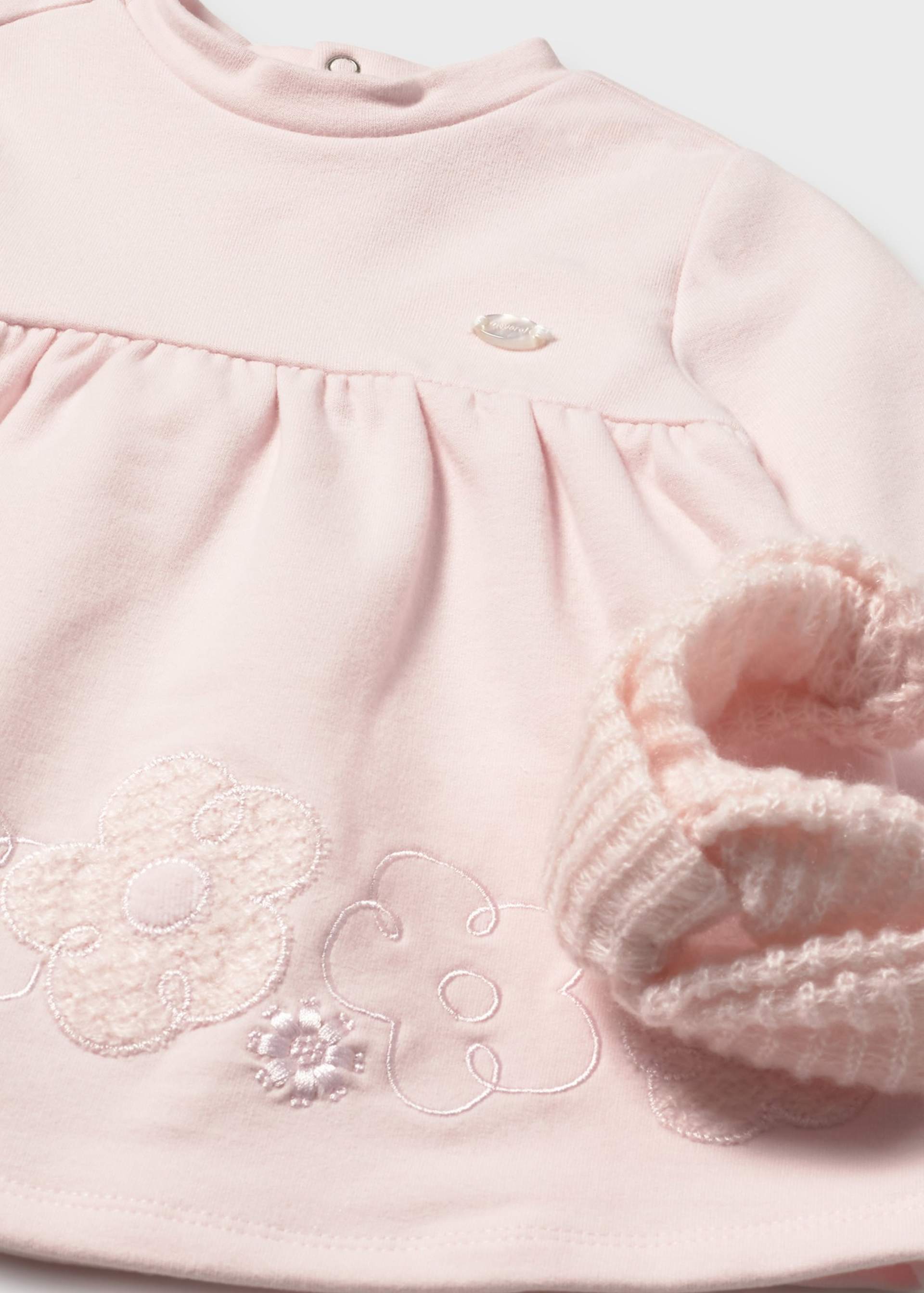 Sweatkleid mit Haarband Neugeborene