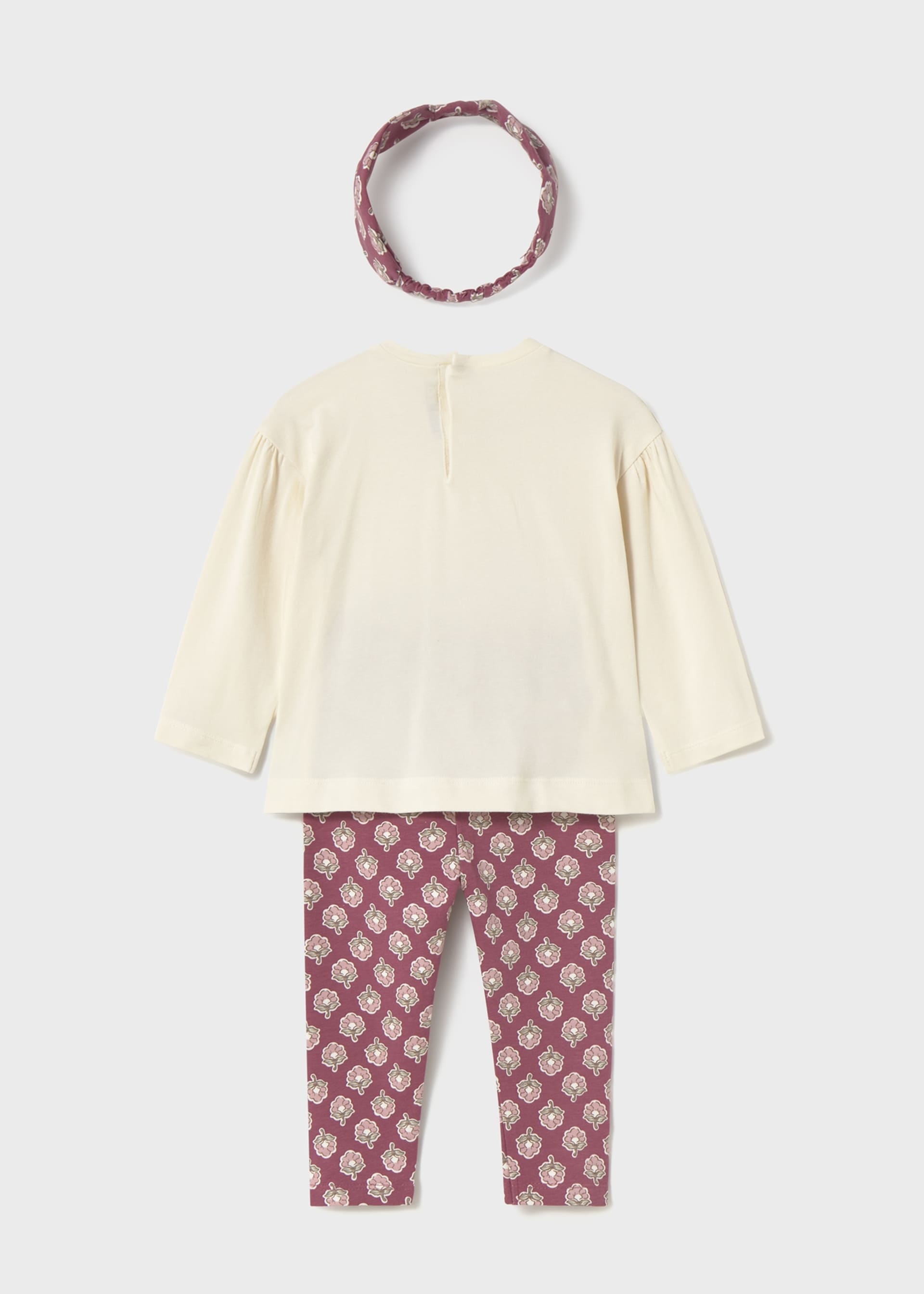 Conjunto leggings com fita bebé