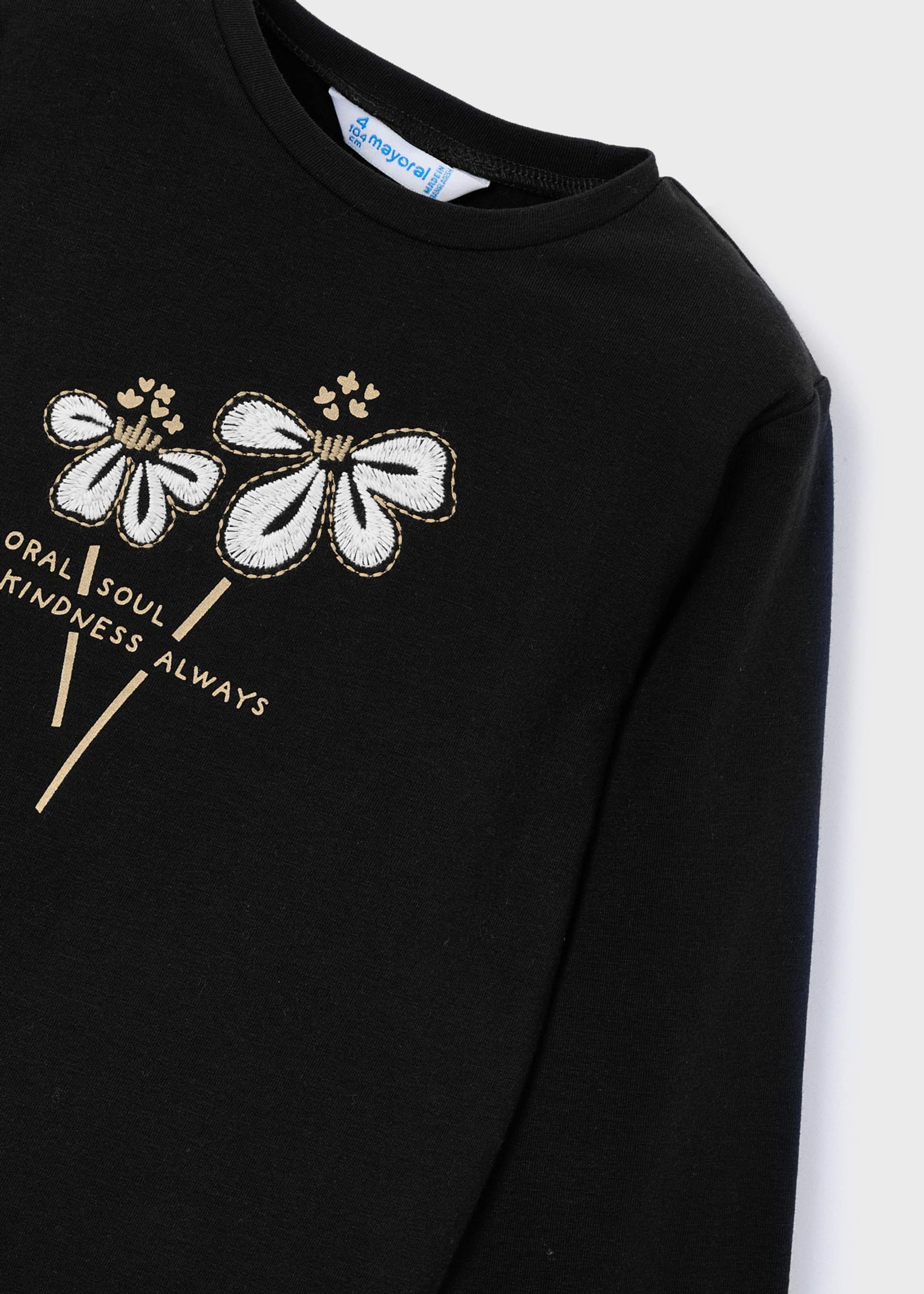 T-shirt basique fleur fille T-shirt basique fleur fille