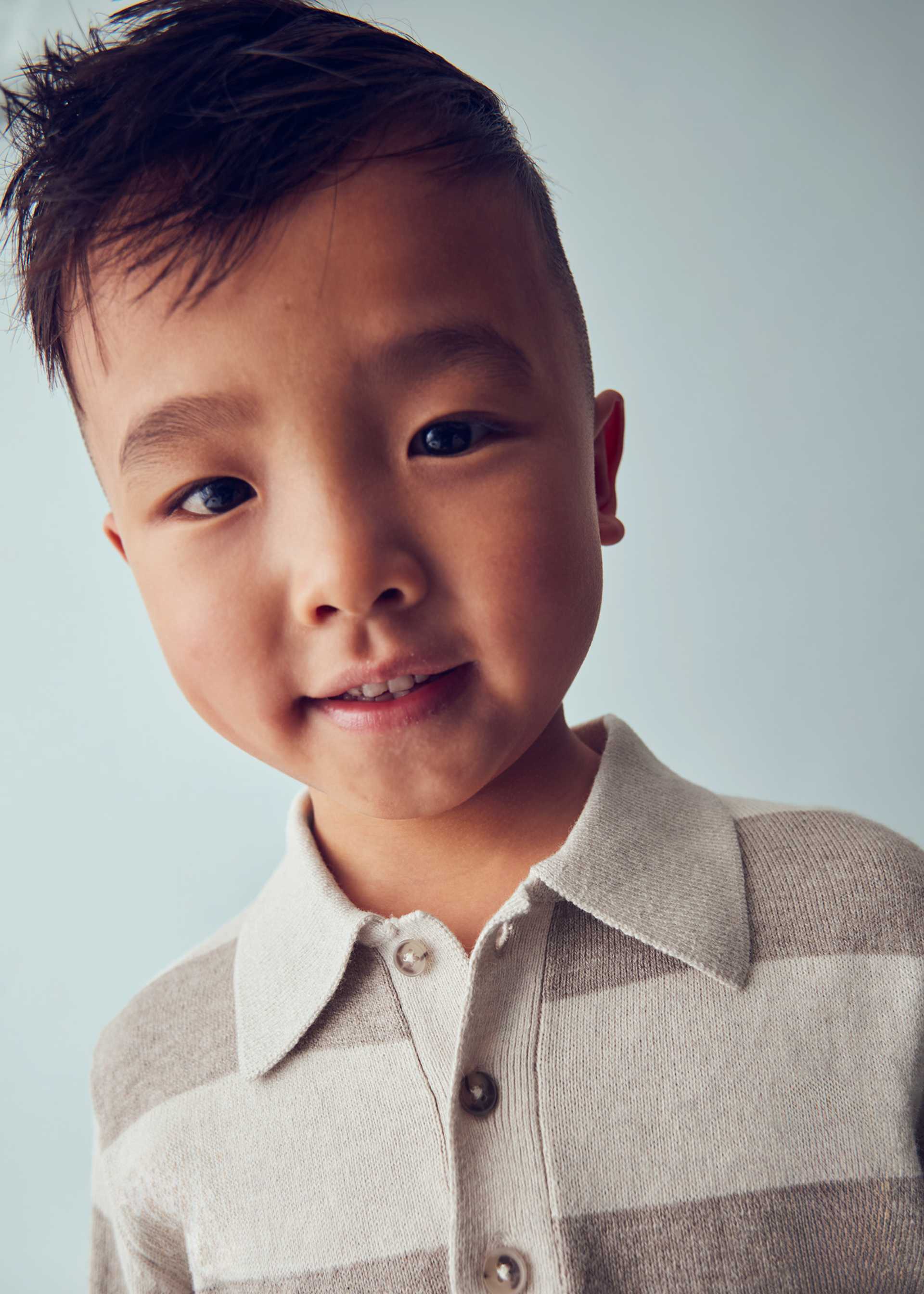 Boys knitted polo short