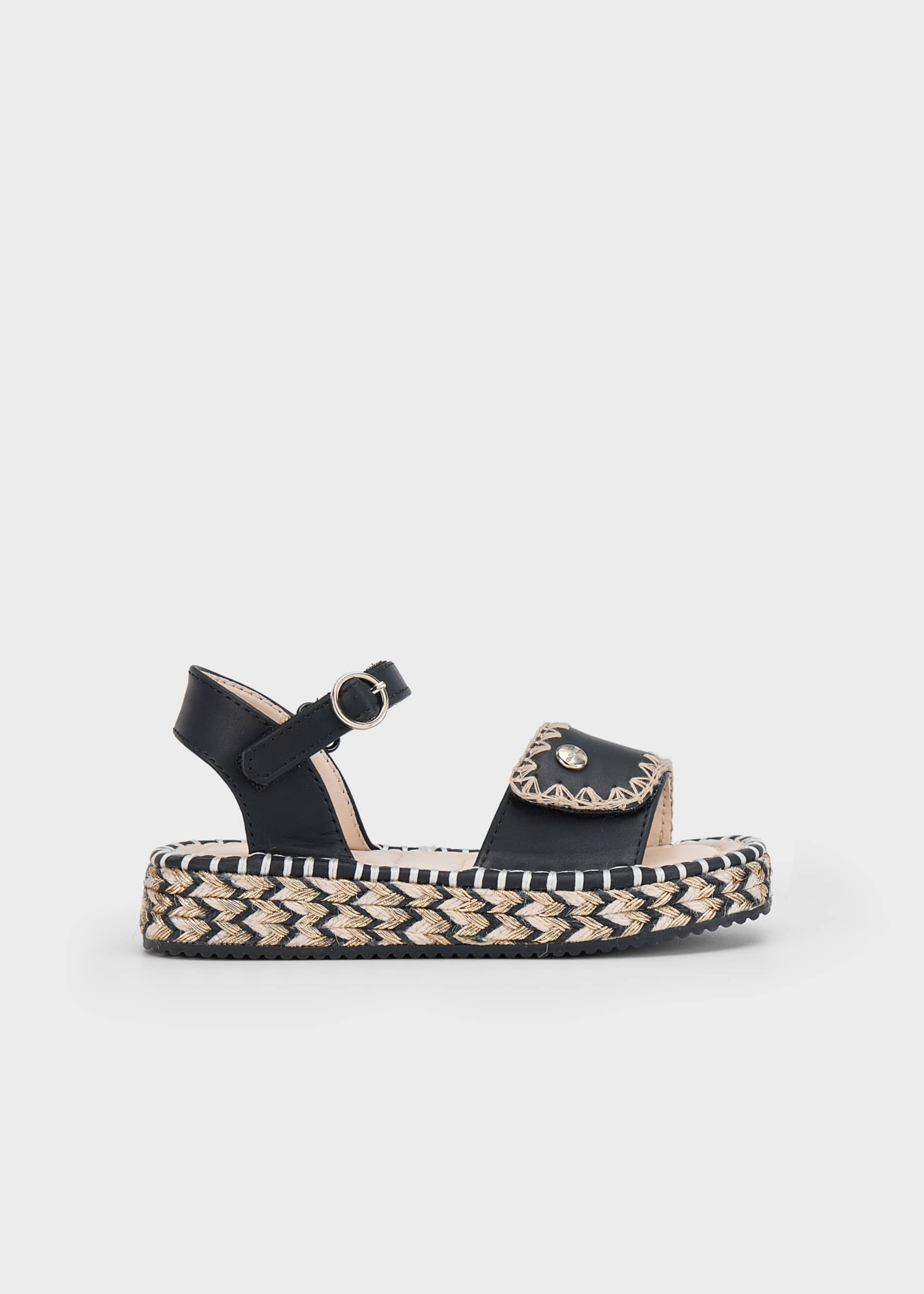 Girl platform jute sandals