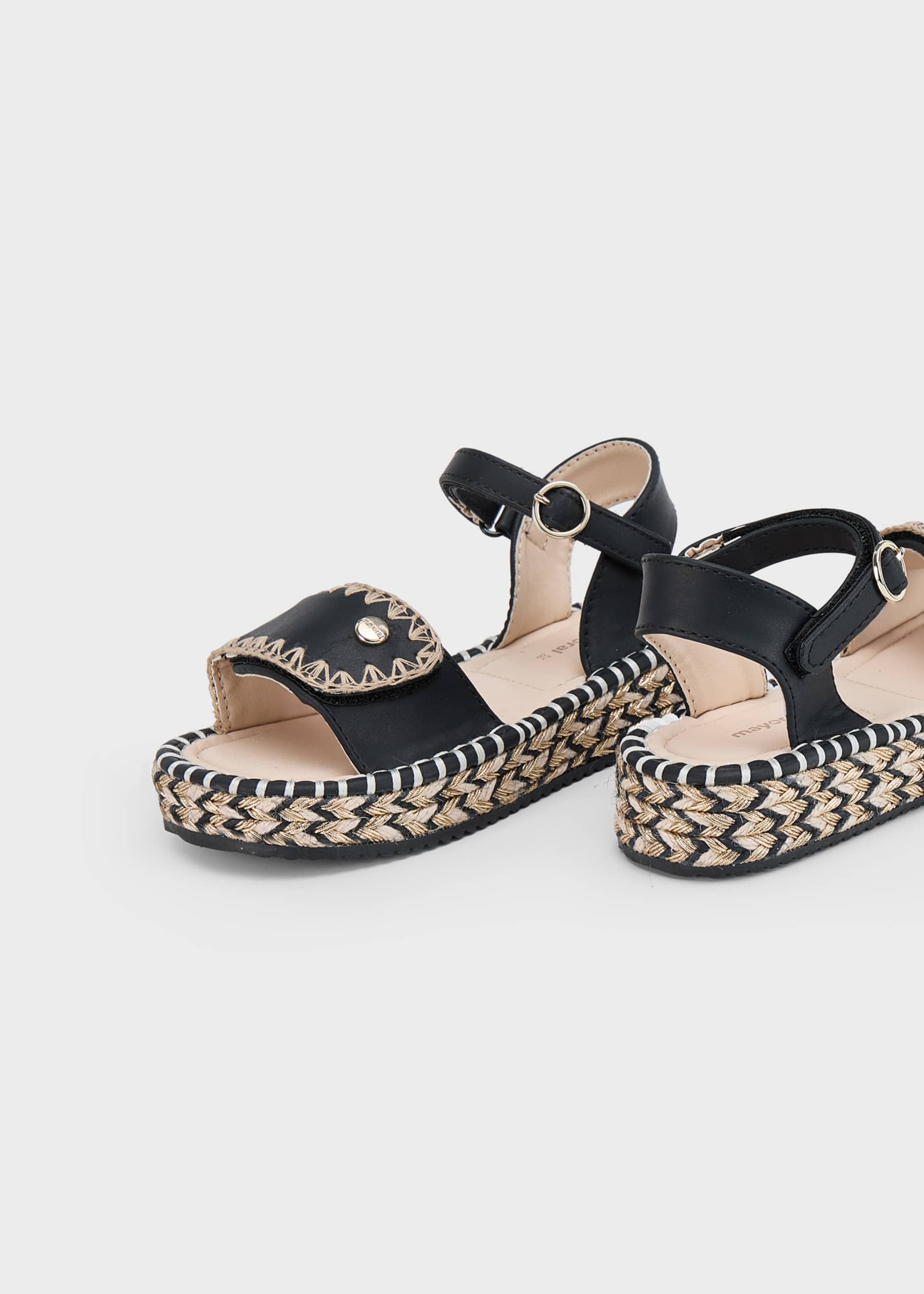 Girl platform jute sandals