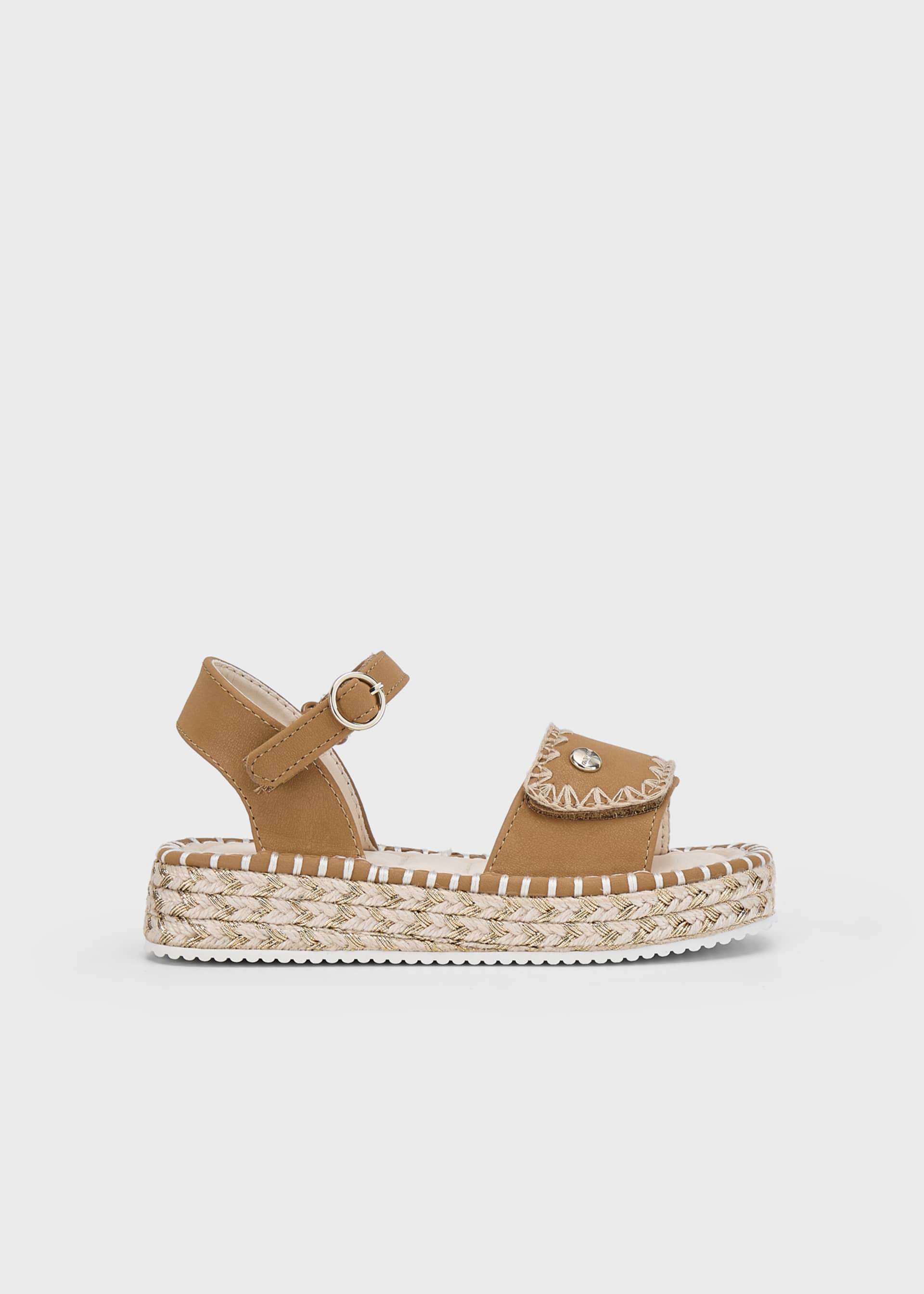 Girl platform jute sandals
