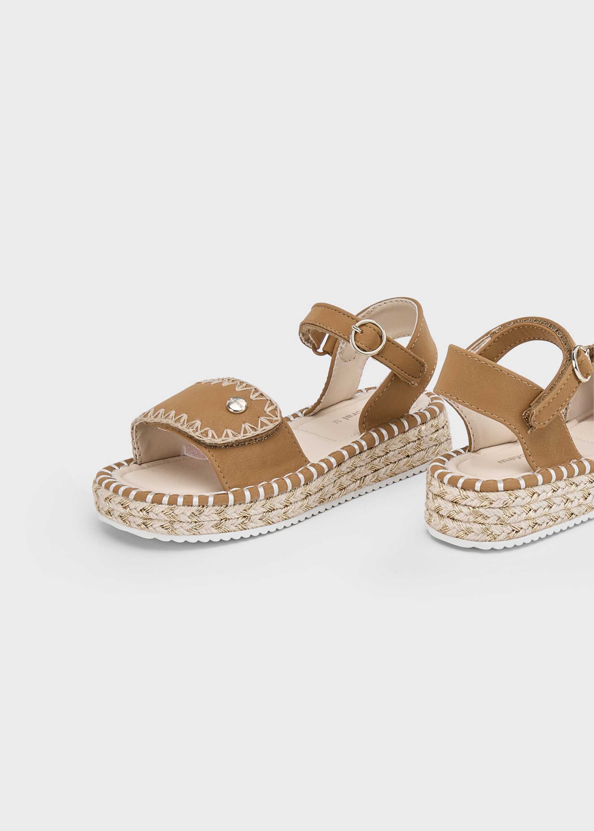 Girl platform jute sandals
