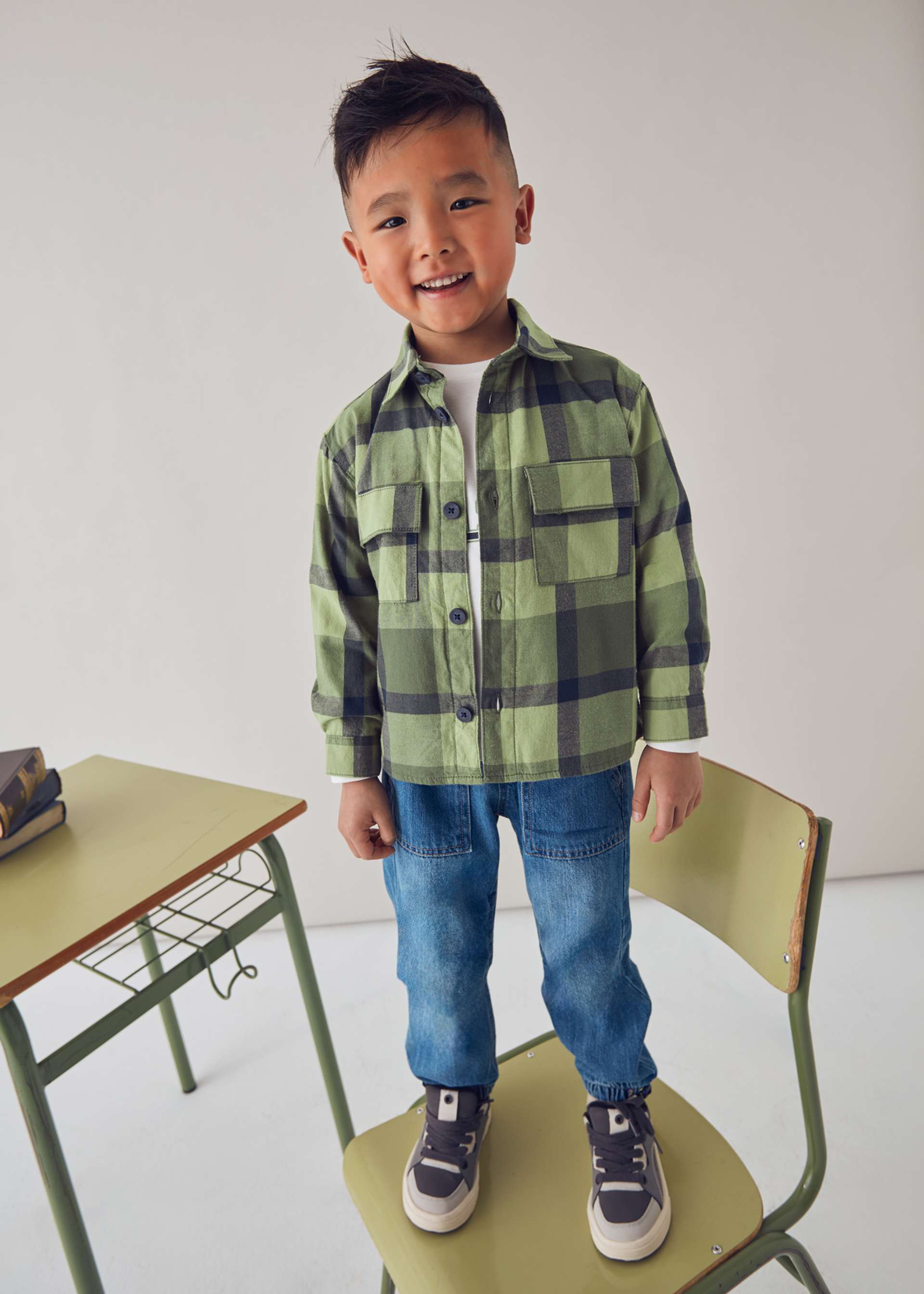 Boy Plaid Overshirt