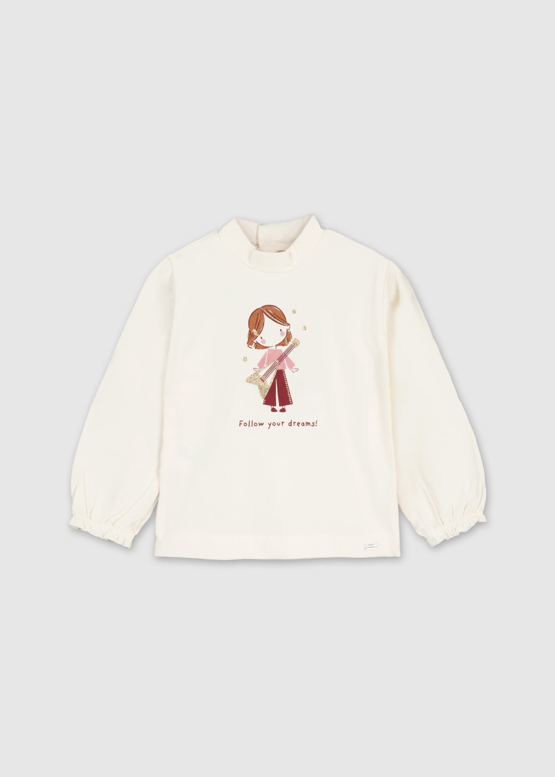 Playera cuello semi alto muñeca bebé