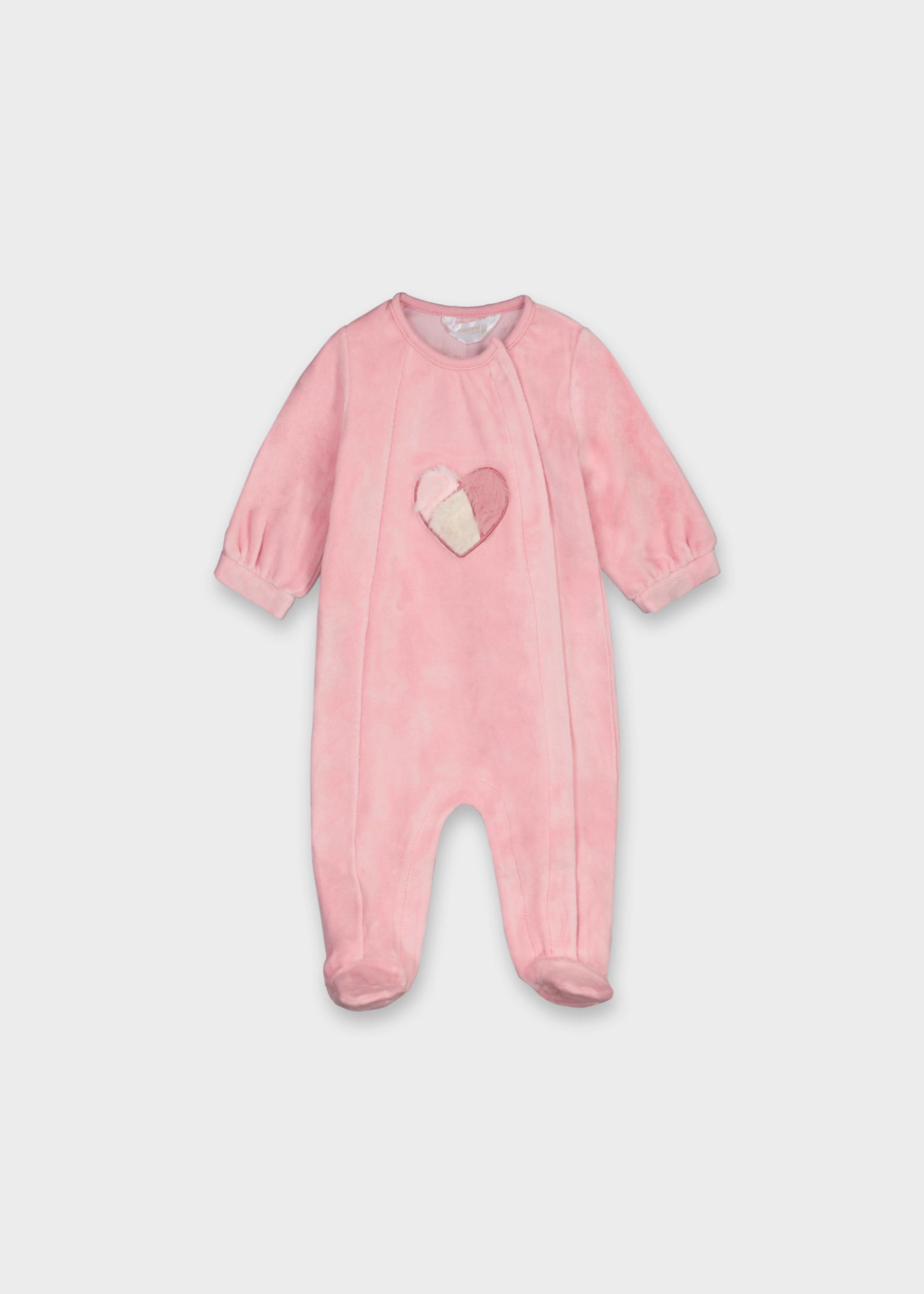 Newborn Girl Velour One Piece