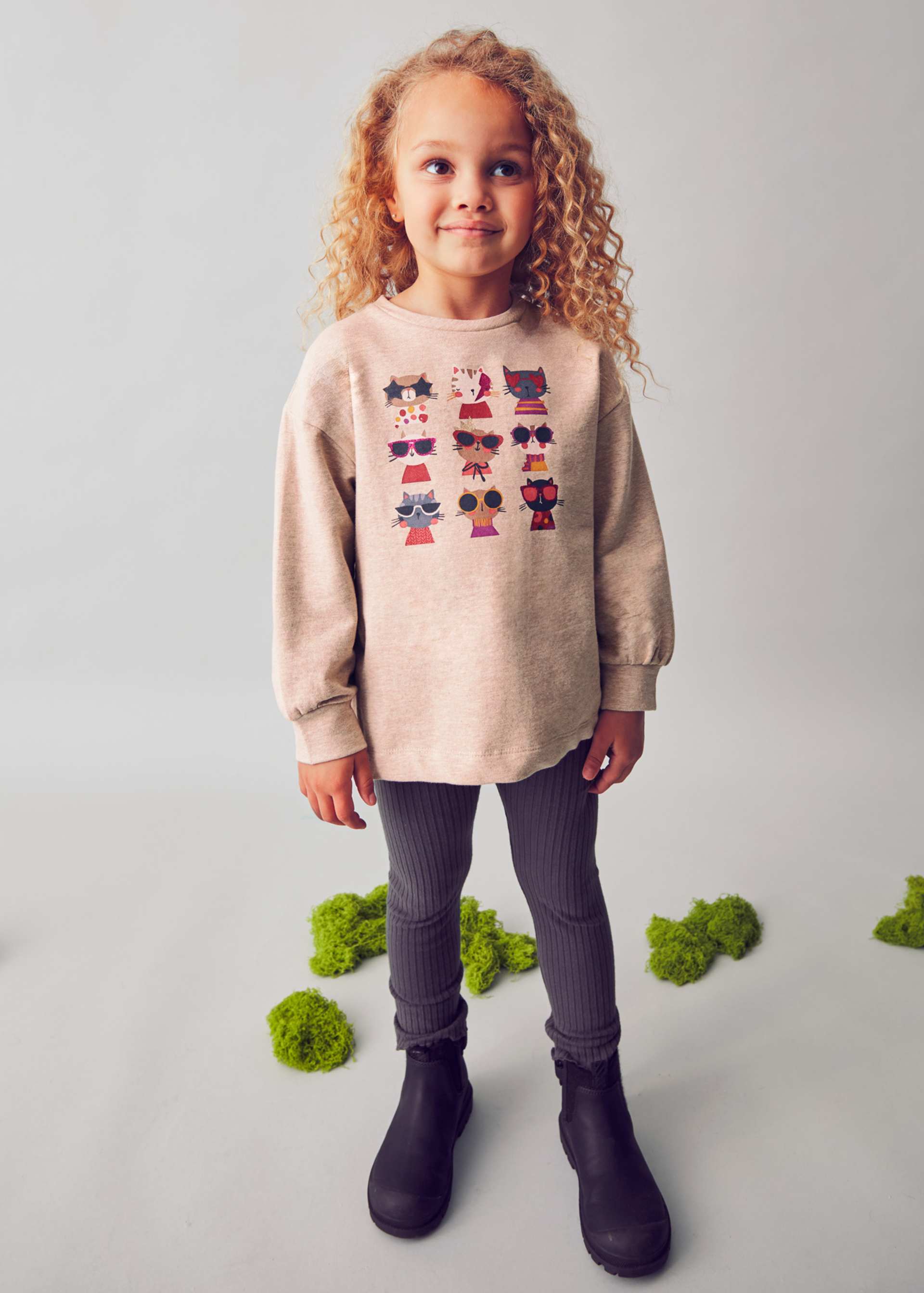 Girls rib knit legging and jumper set