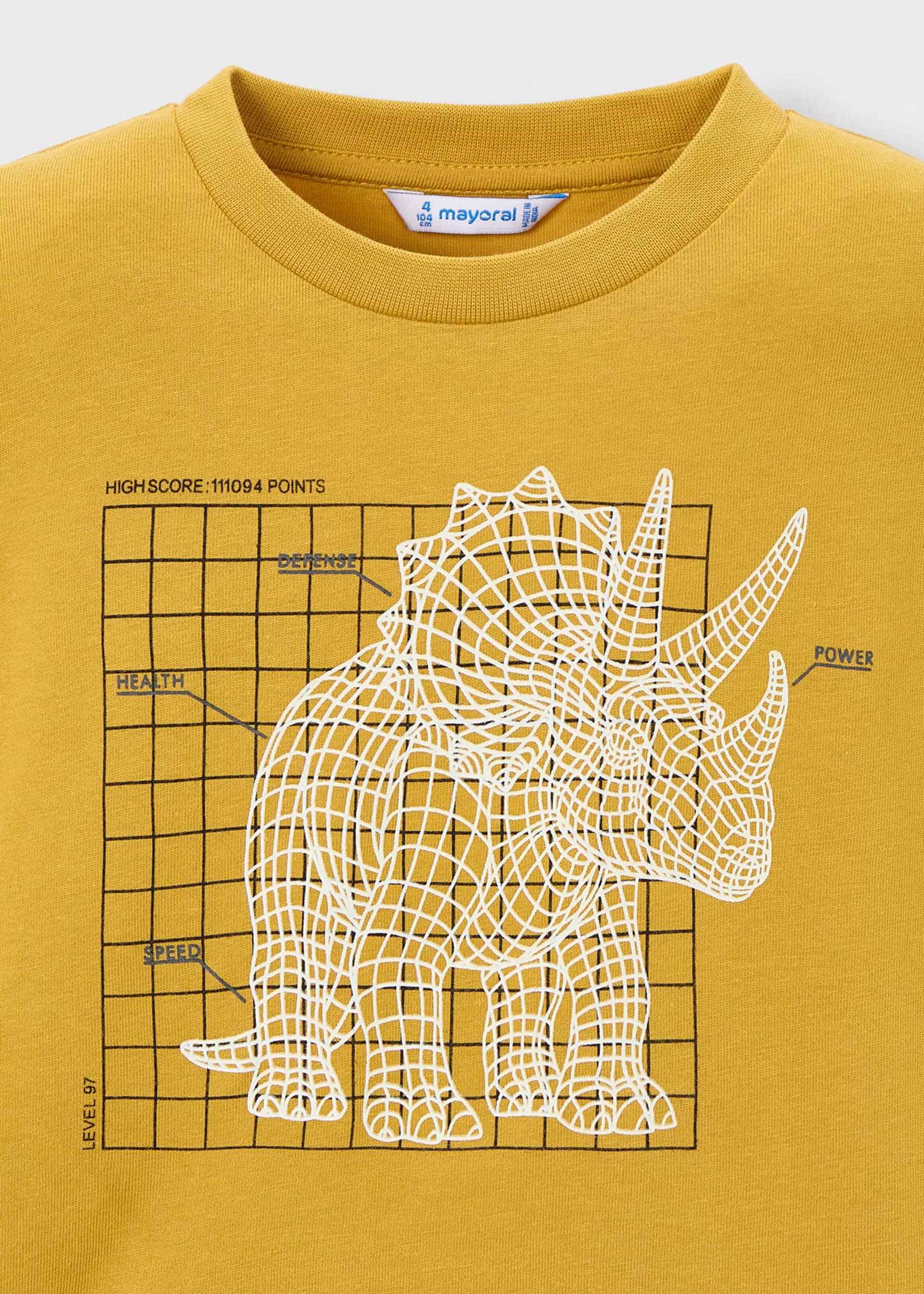 Camiseta interactiva dinosaurio niño