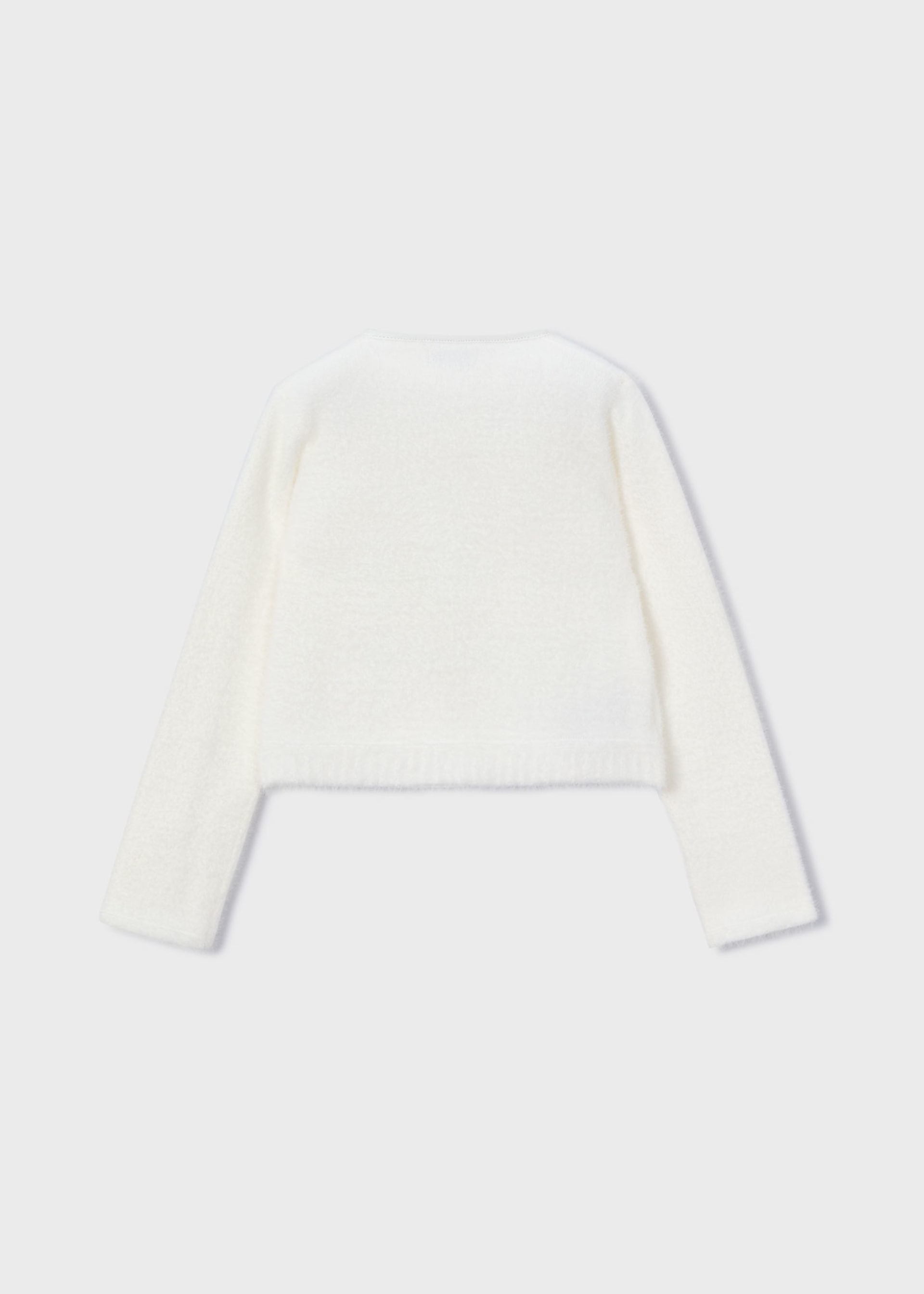 Girl Faux Fur Knit Cardigan