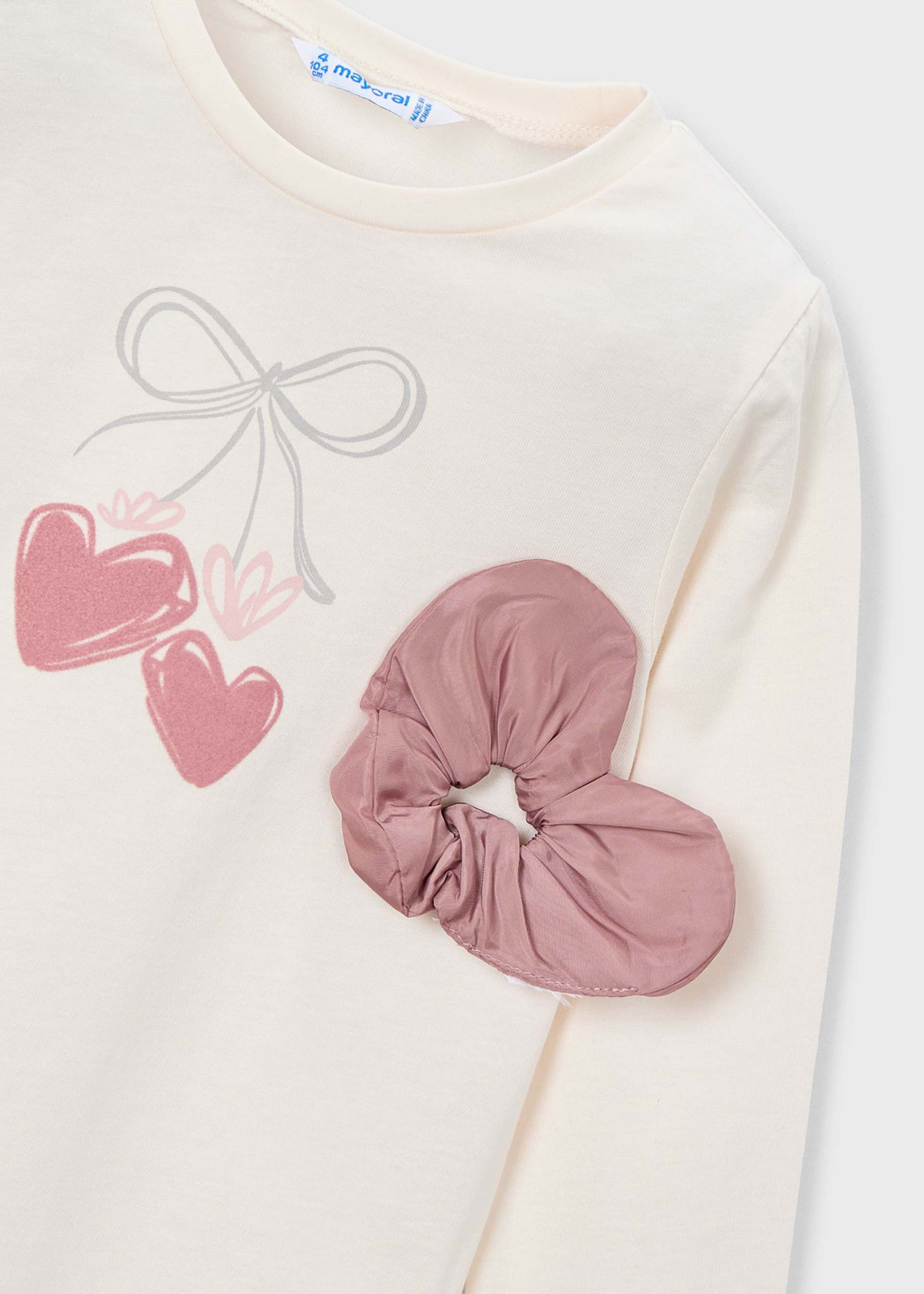 Girl T-Shirt with Matching Scrunchie