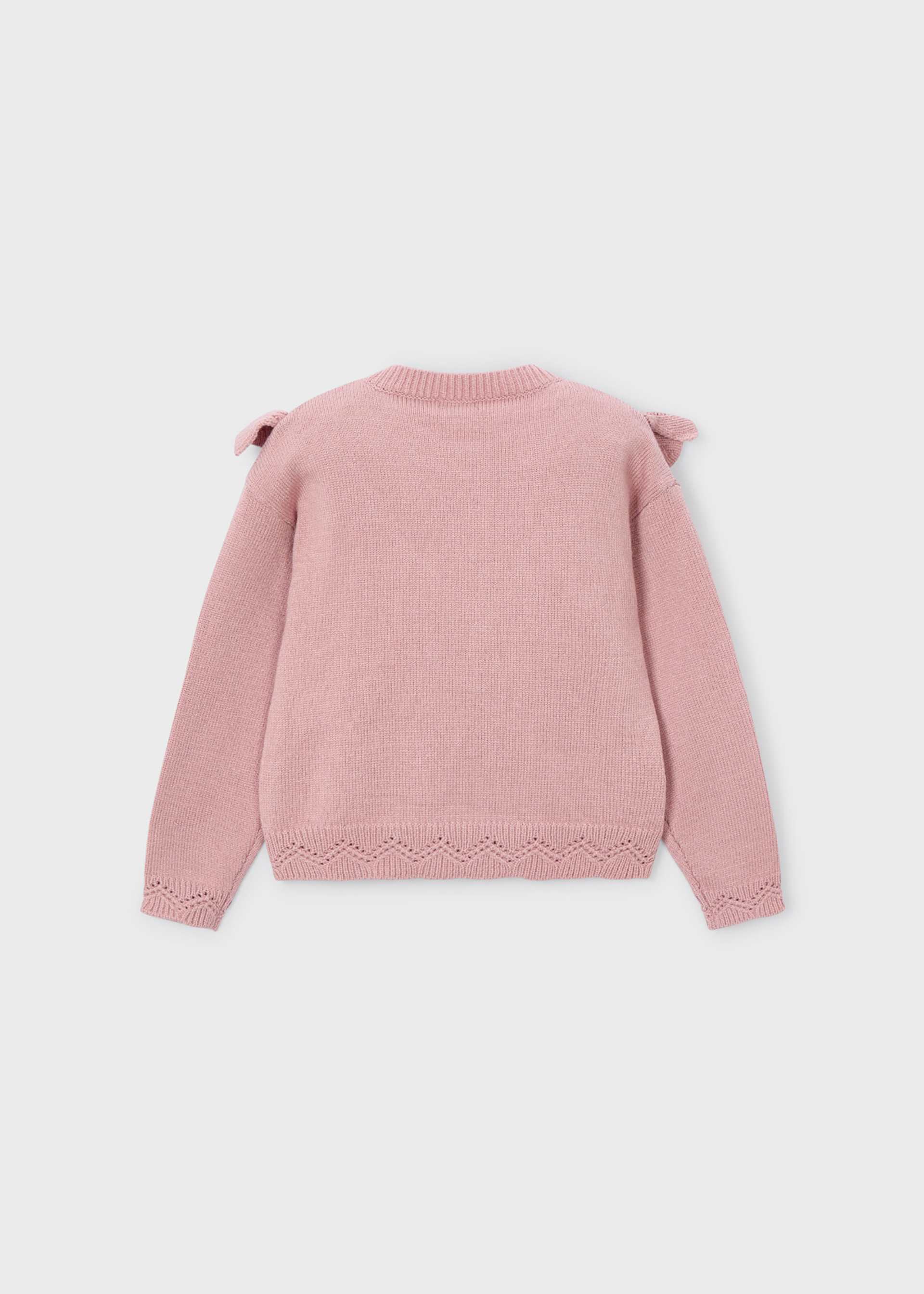Girls openwork knit jumper