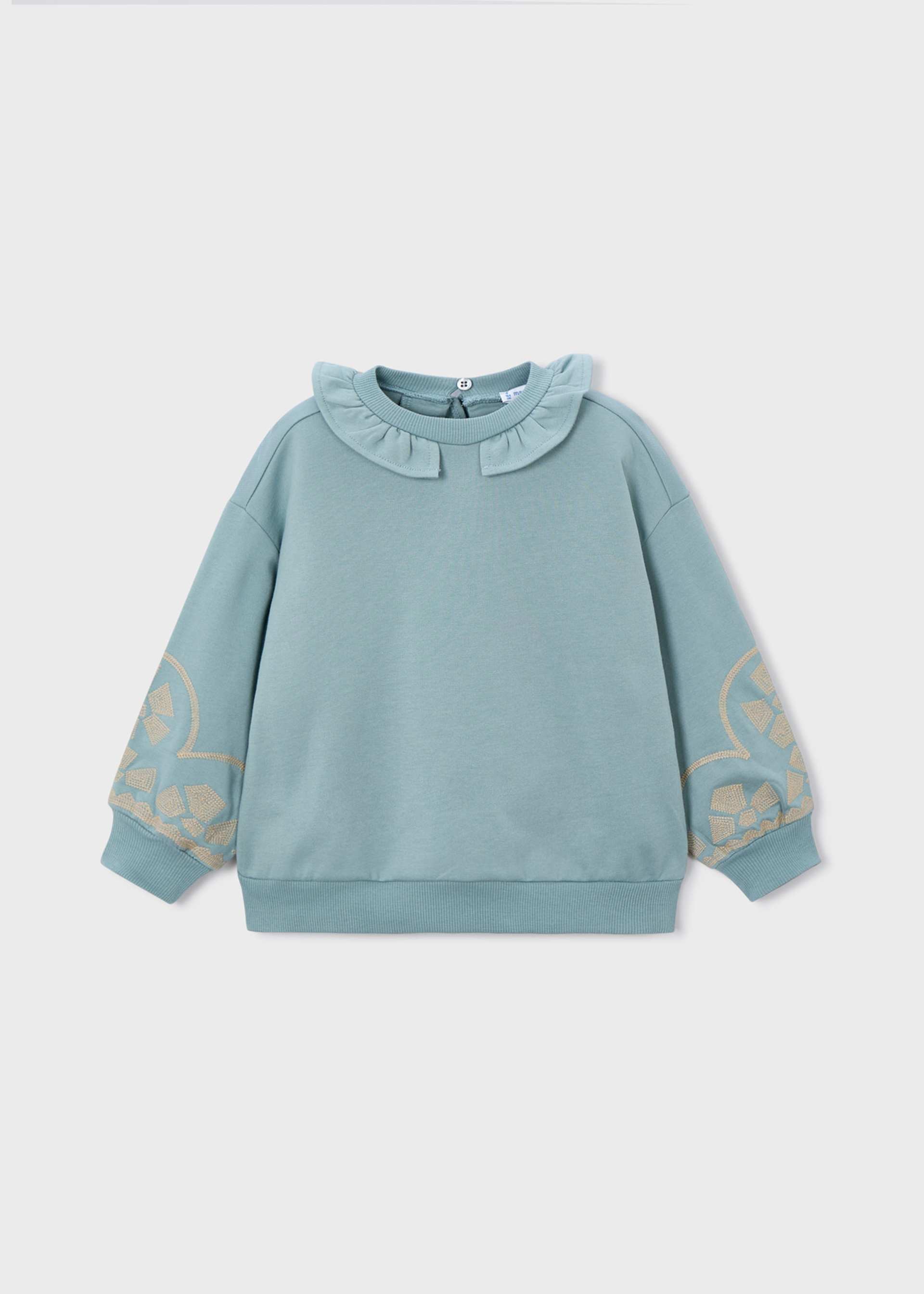 Sudadera cuello volante niña