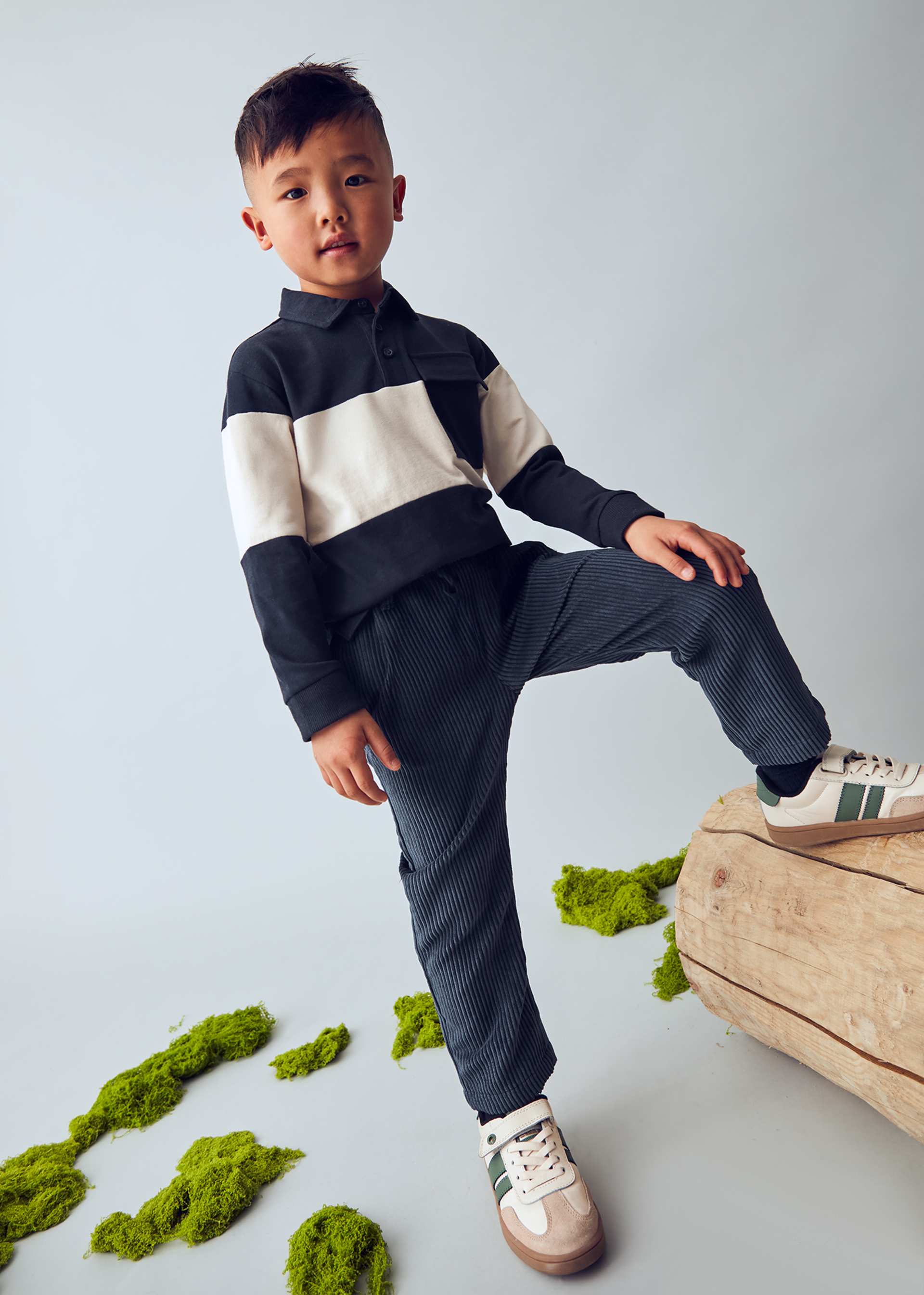 Pantalon en velours jogger garçon