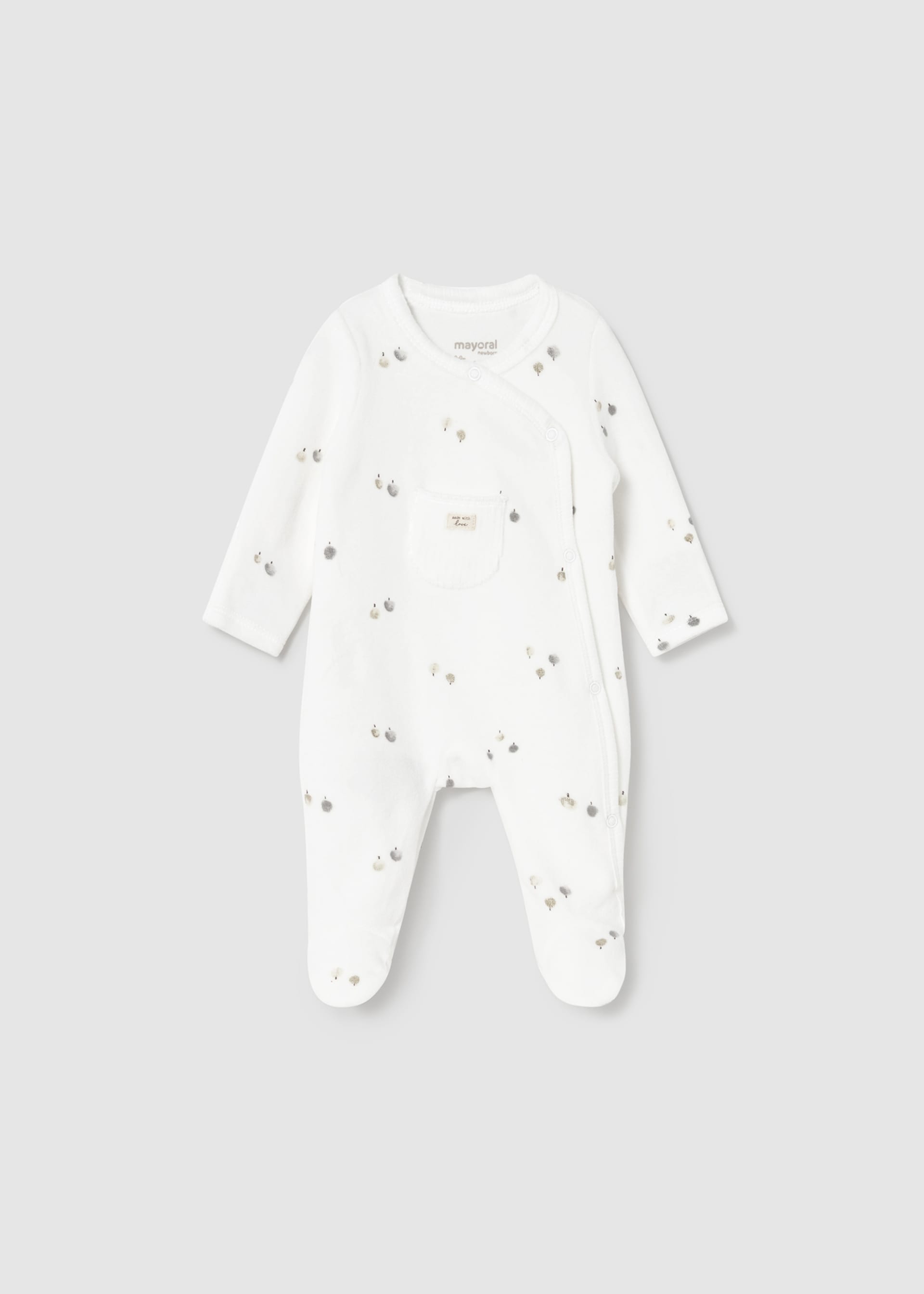 Newborn unisex romper with feet