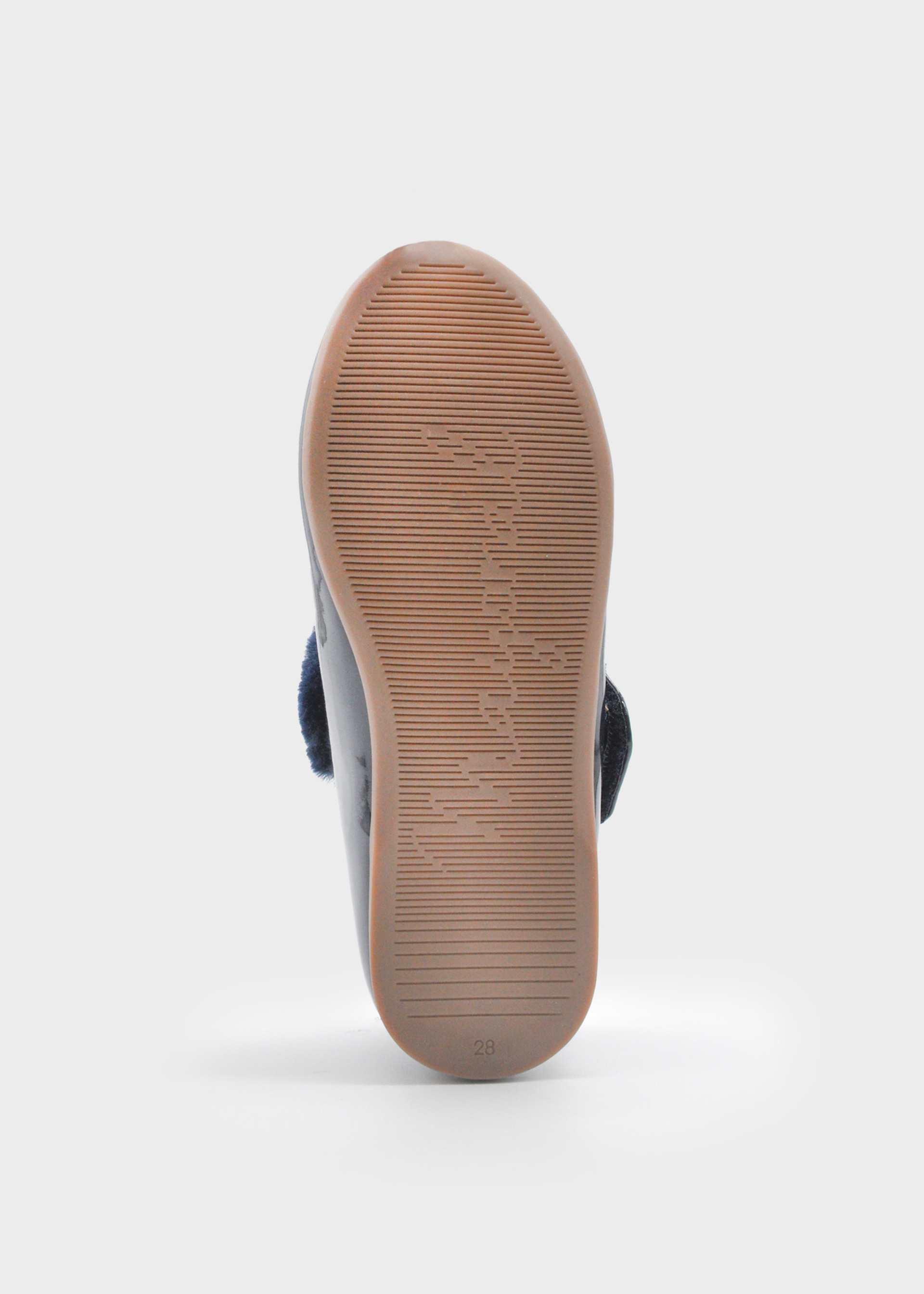 Lackleder Spangenschuhe Felldetail Mädchen