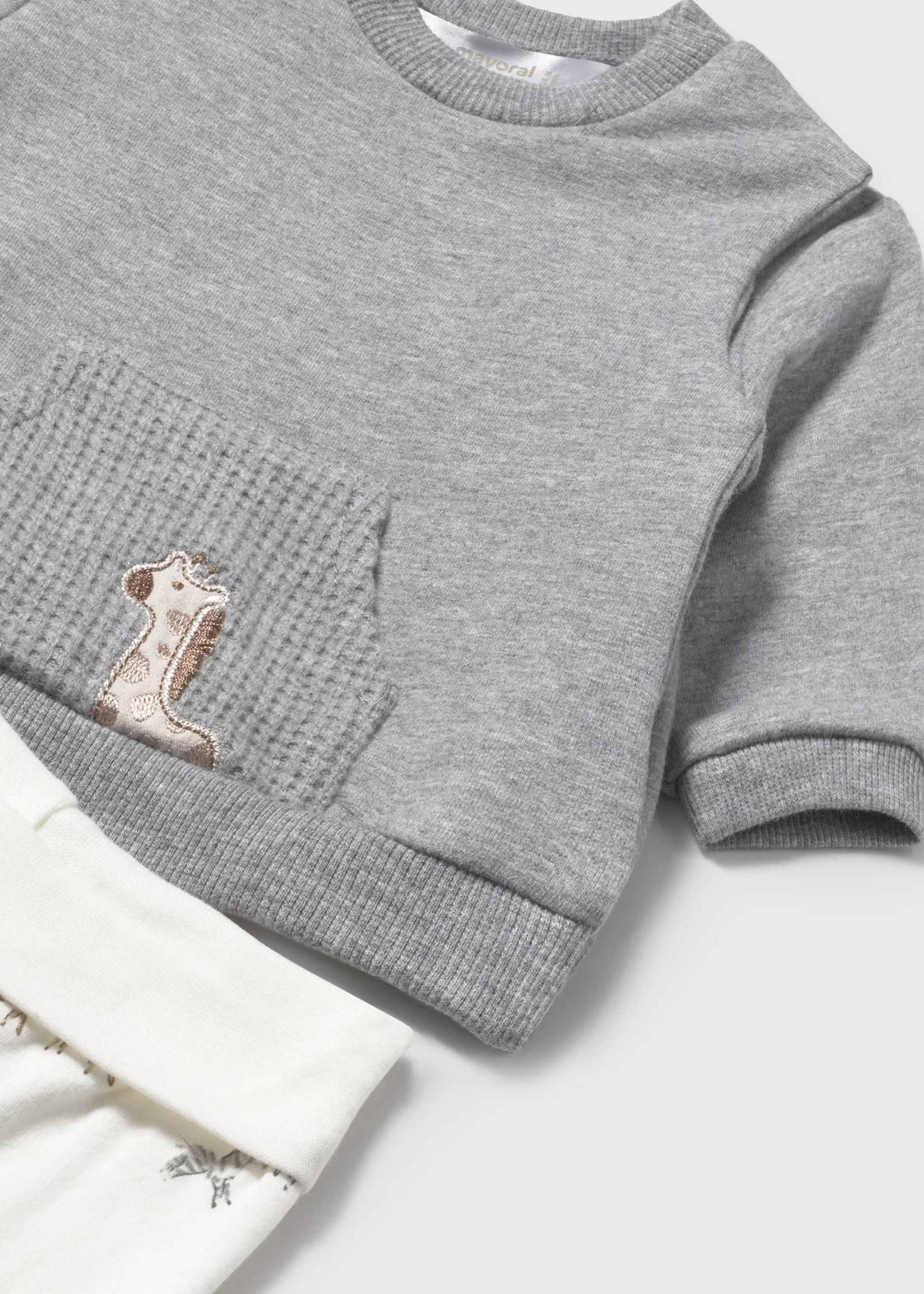 Conjunto pantalón y sudadera recién nacida