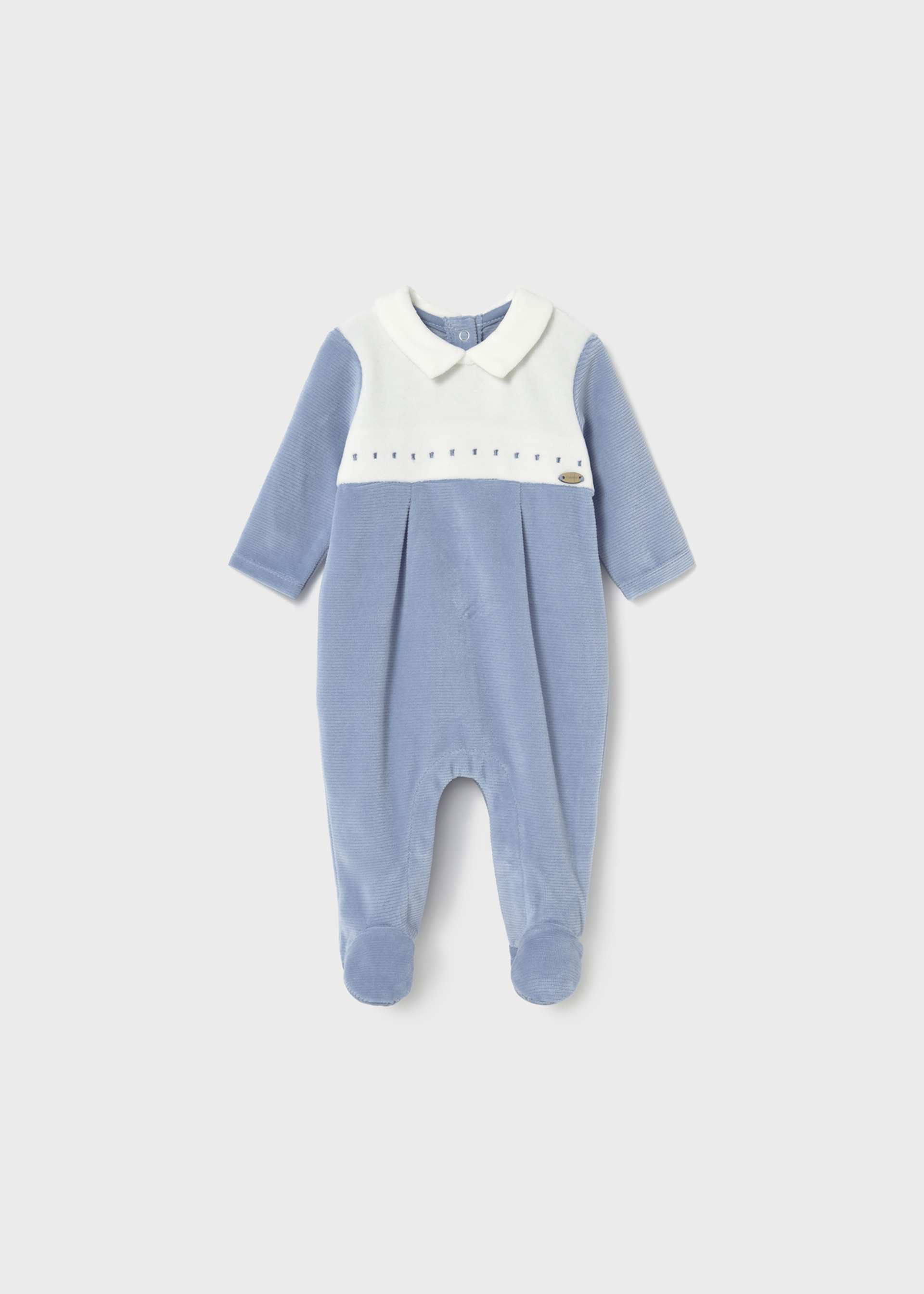 Newborn Boy Velour One Piece