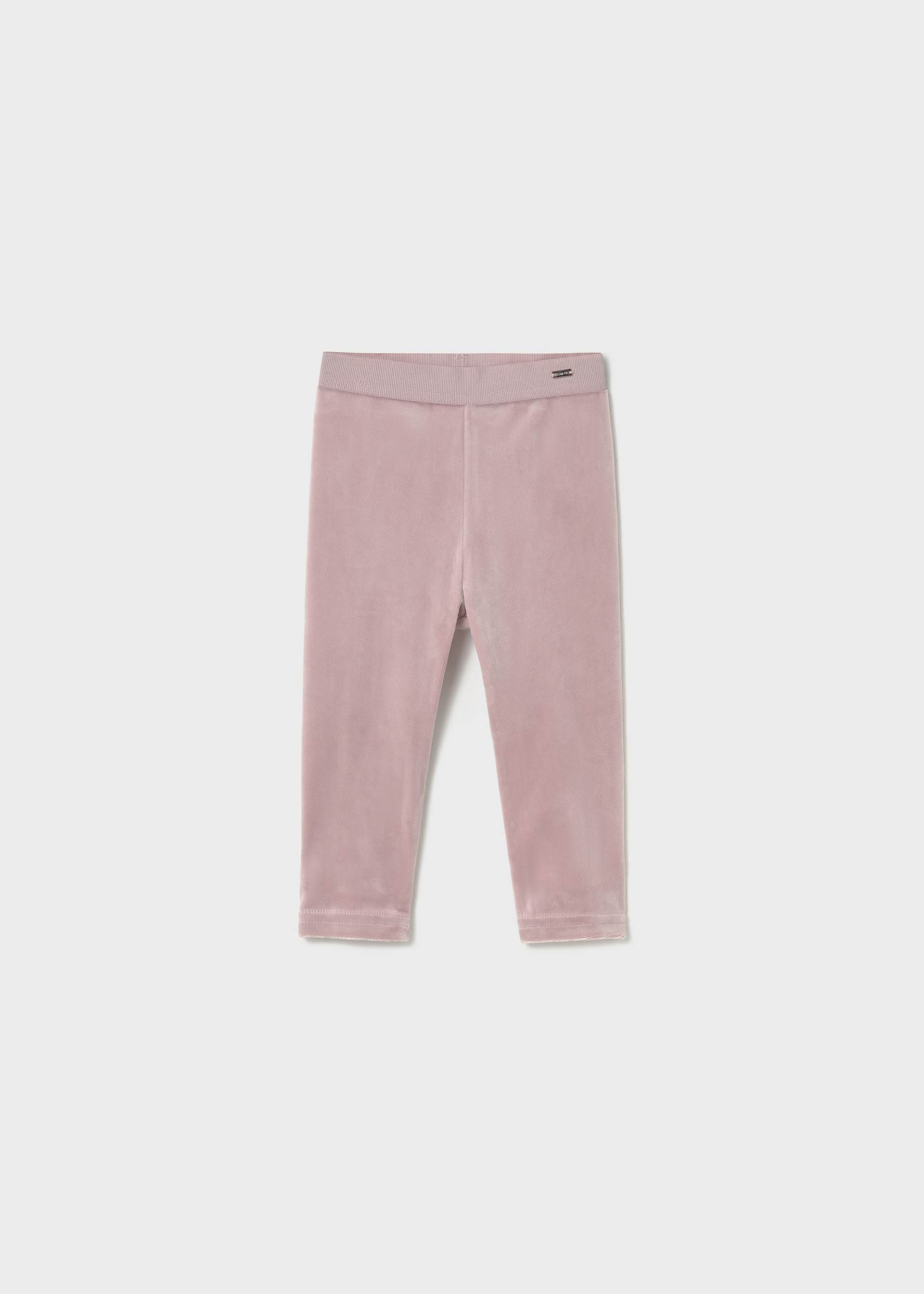 Leggings basique en velours bébé