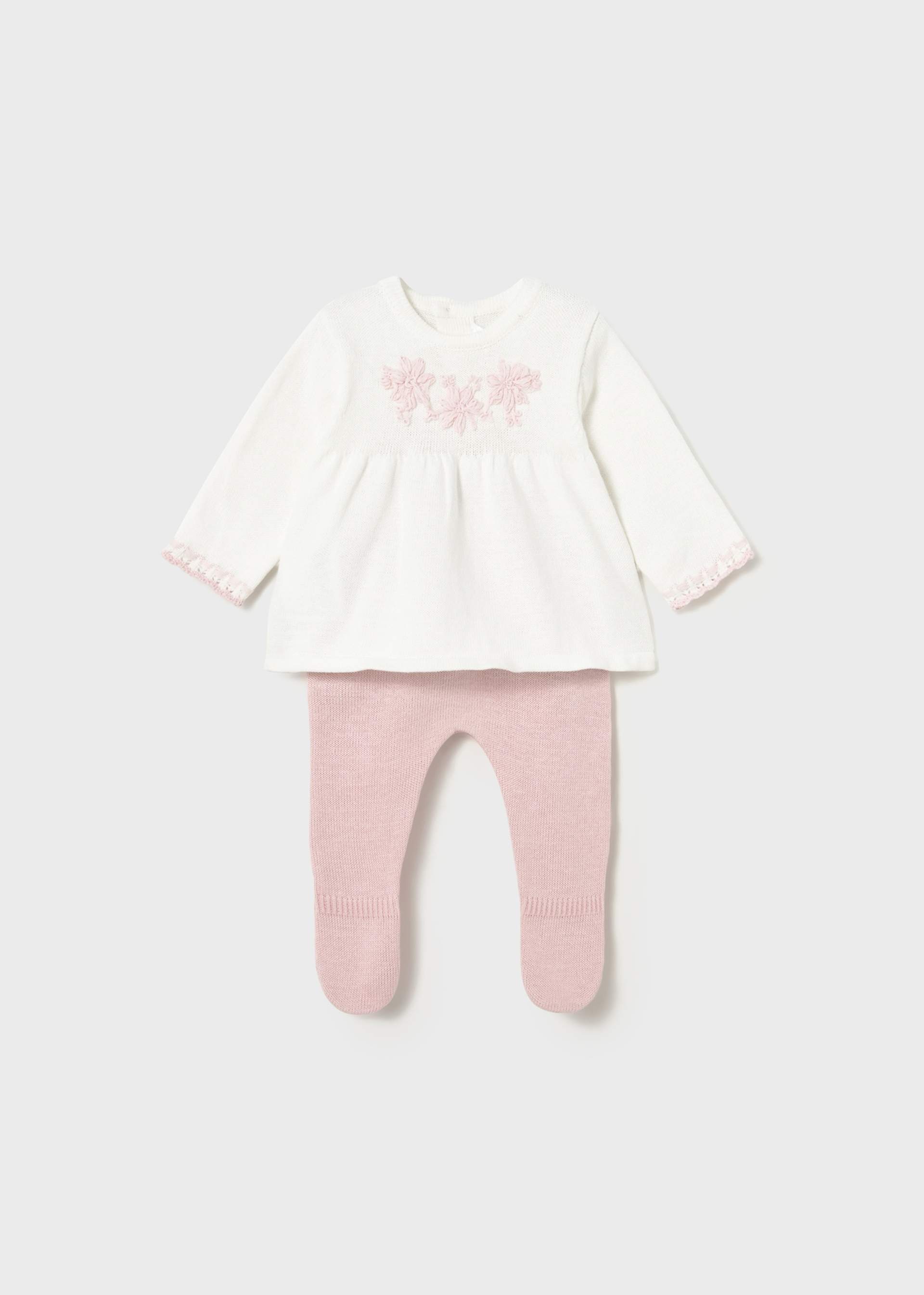 Completo ghettina e maglioncino neonata