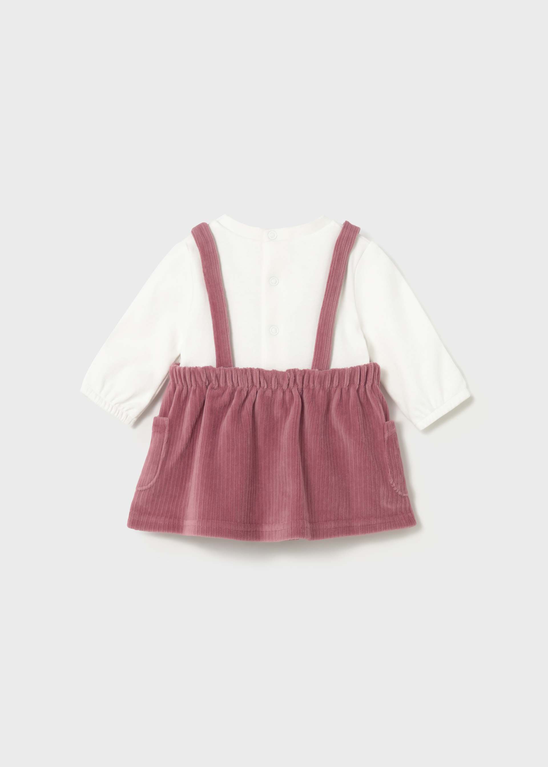 Newborn knitted corduroy skirt romper