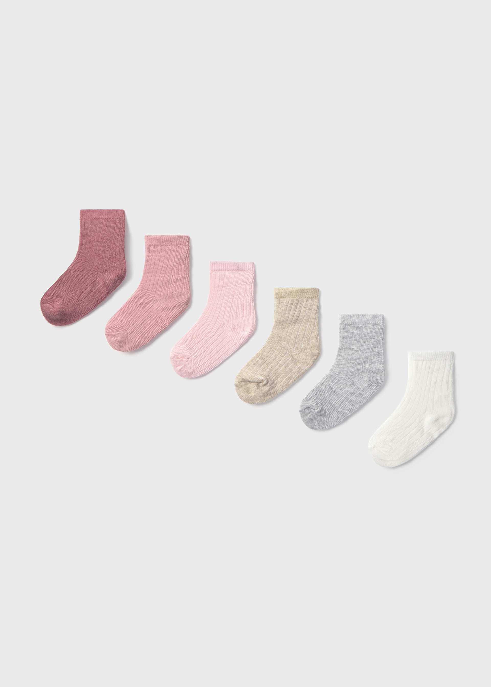 6er Pack Socken einfarbig Neugeborene