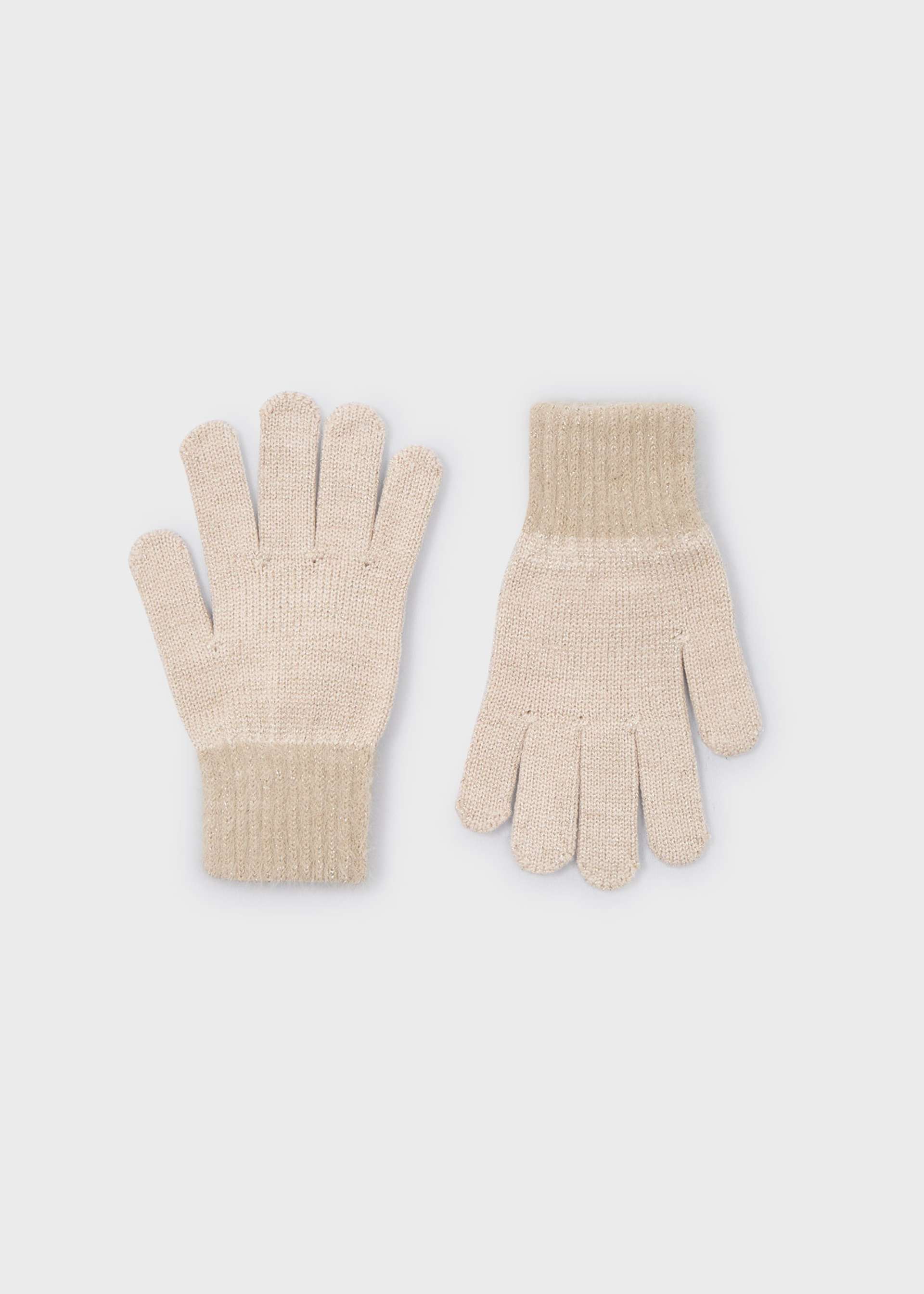 Girl Faux Fur Knit Gloves