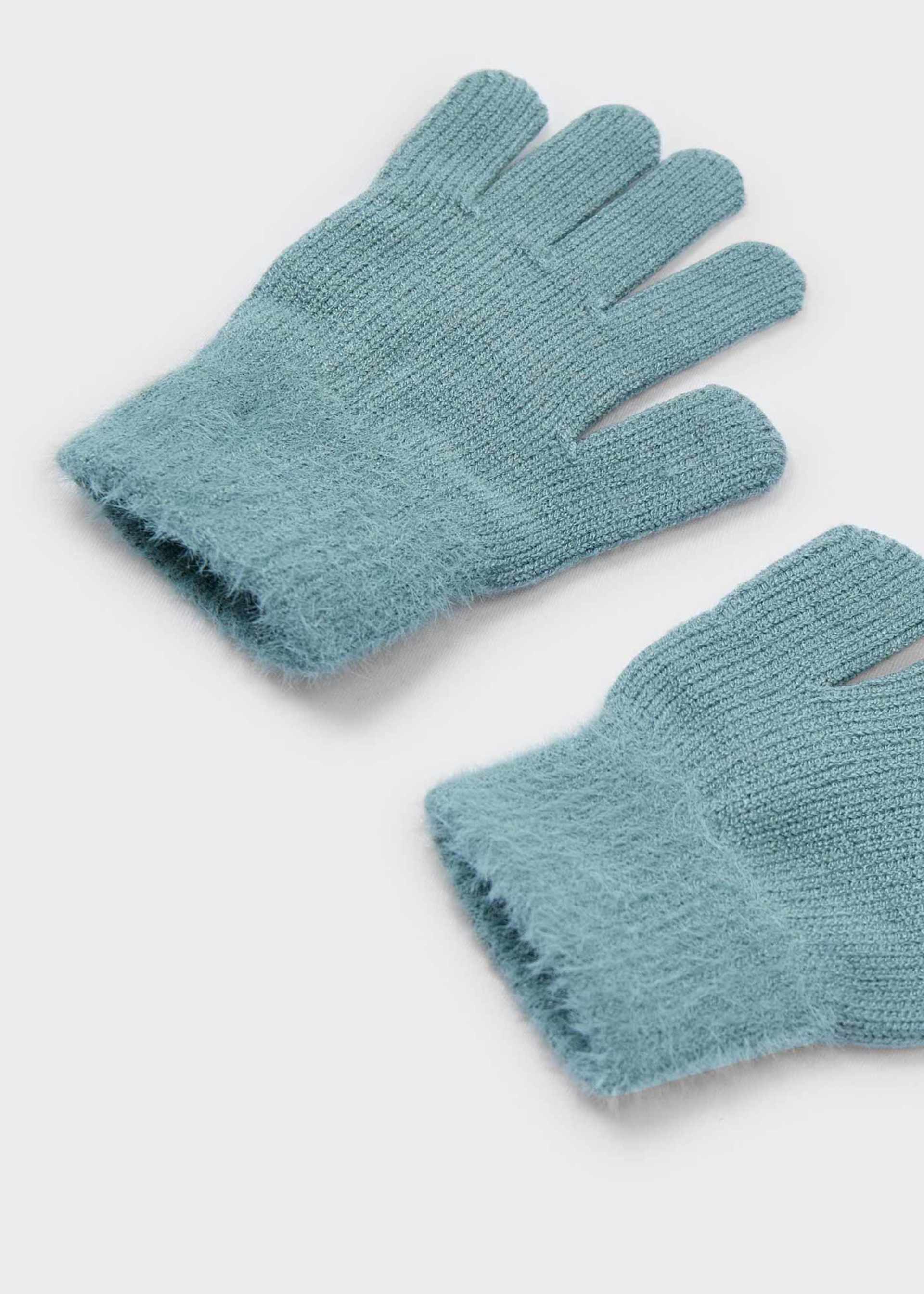 Guantes tricot pelo niña