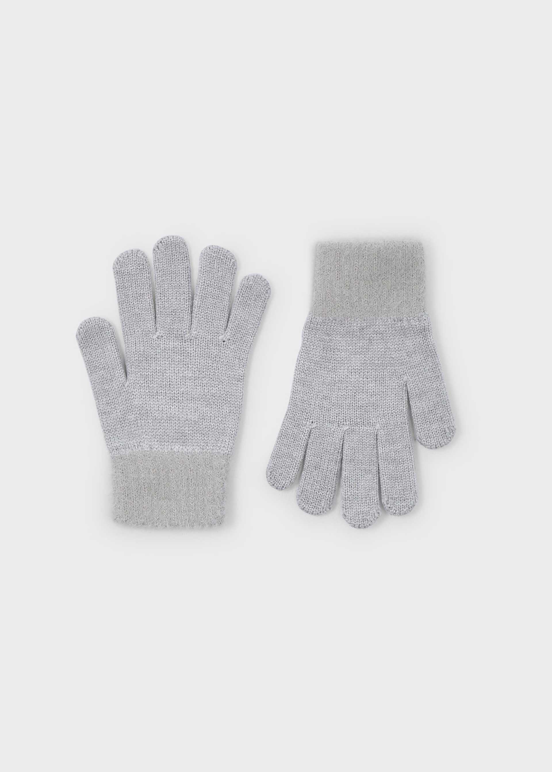 Guantes tricot pelo niña