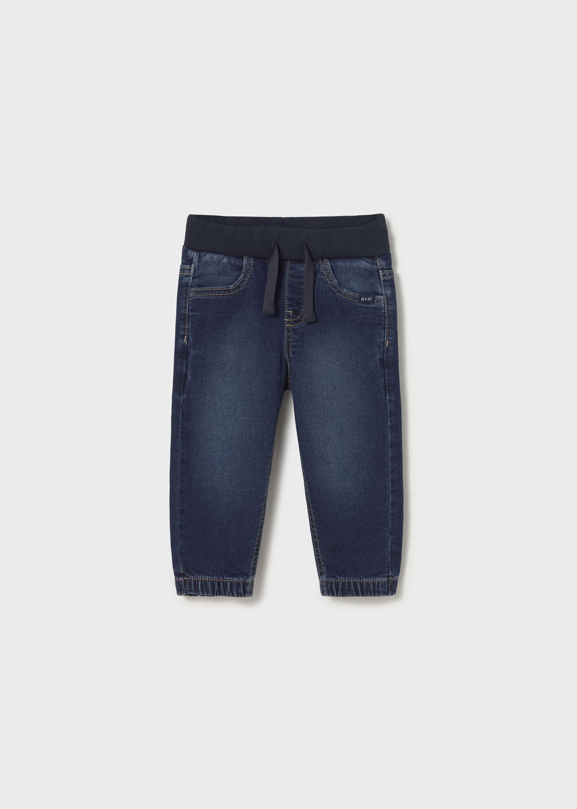 Pantalone lungo jeans jogger neonato