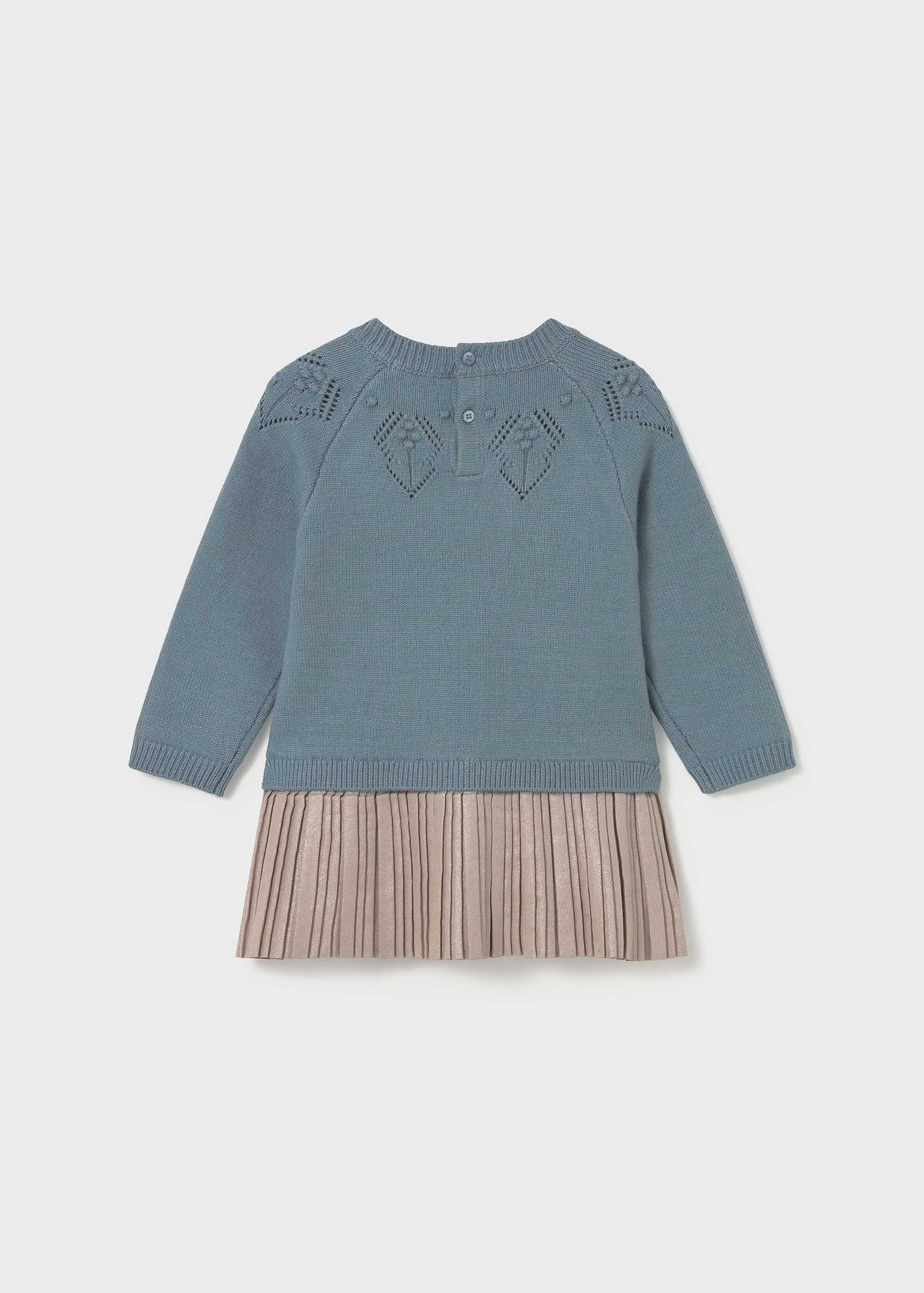 Vestido combinado tricot bebé