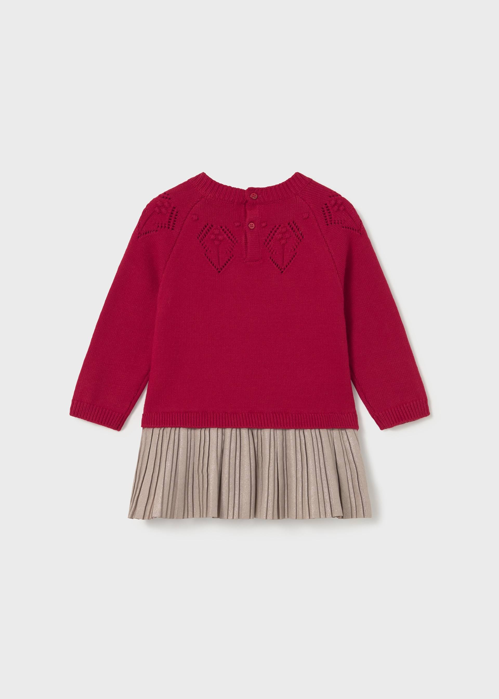 Rochie combinata tricot bebe