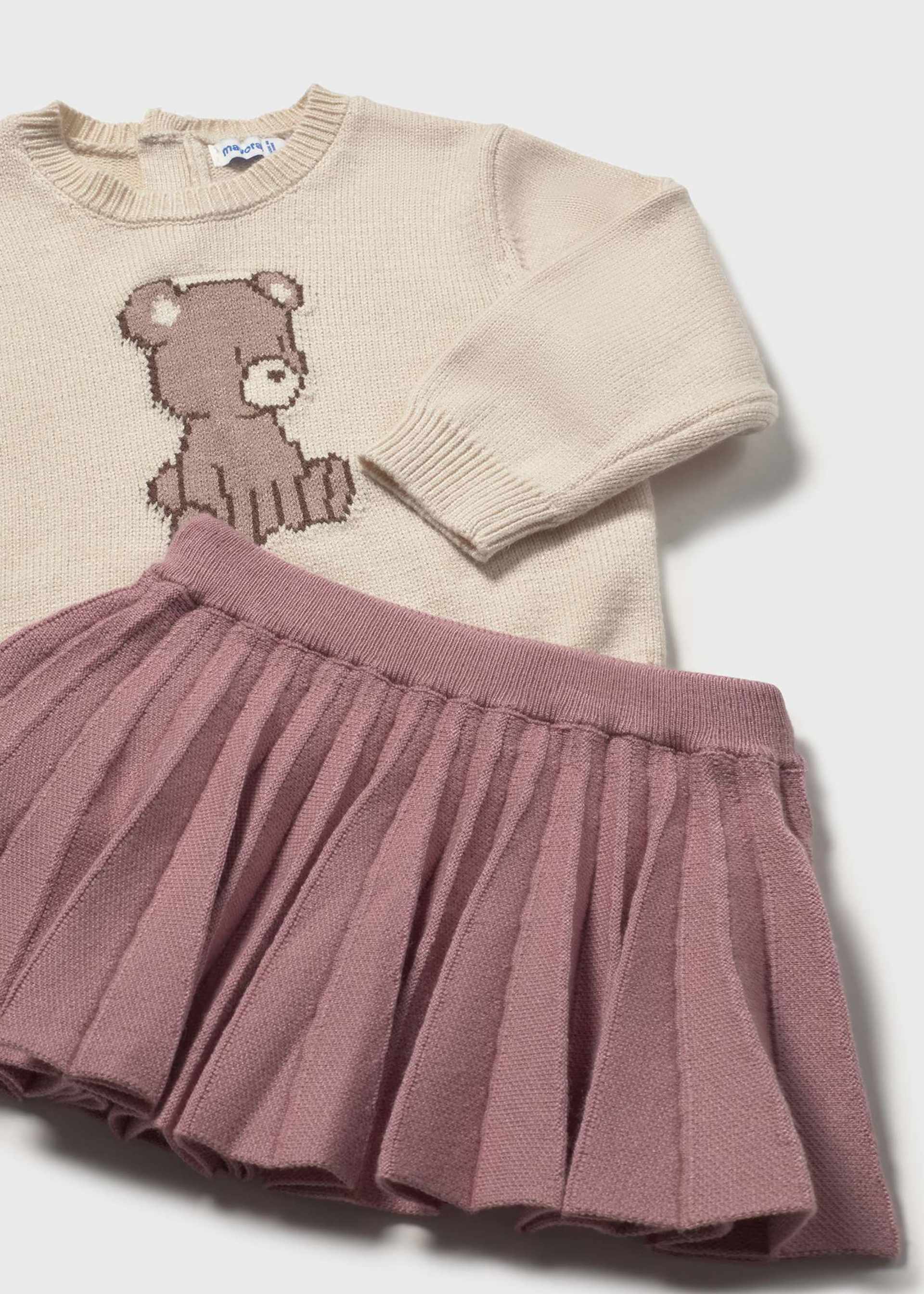 Baby Pleated Skirt and Sweater Set