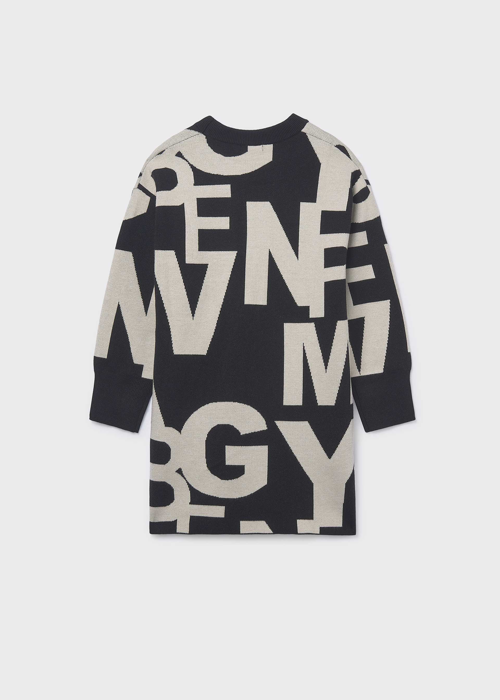 Jacquard Kleid Buchstaben Teenager Mädchen