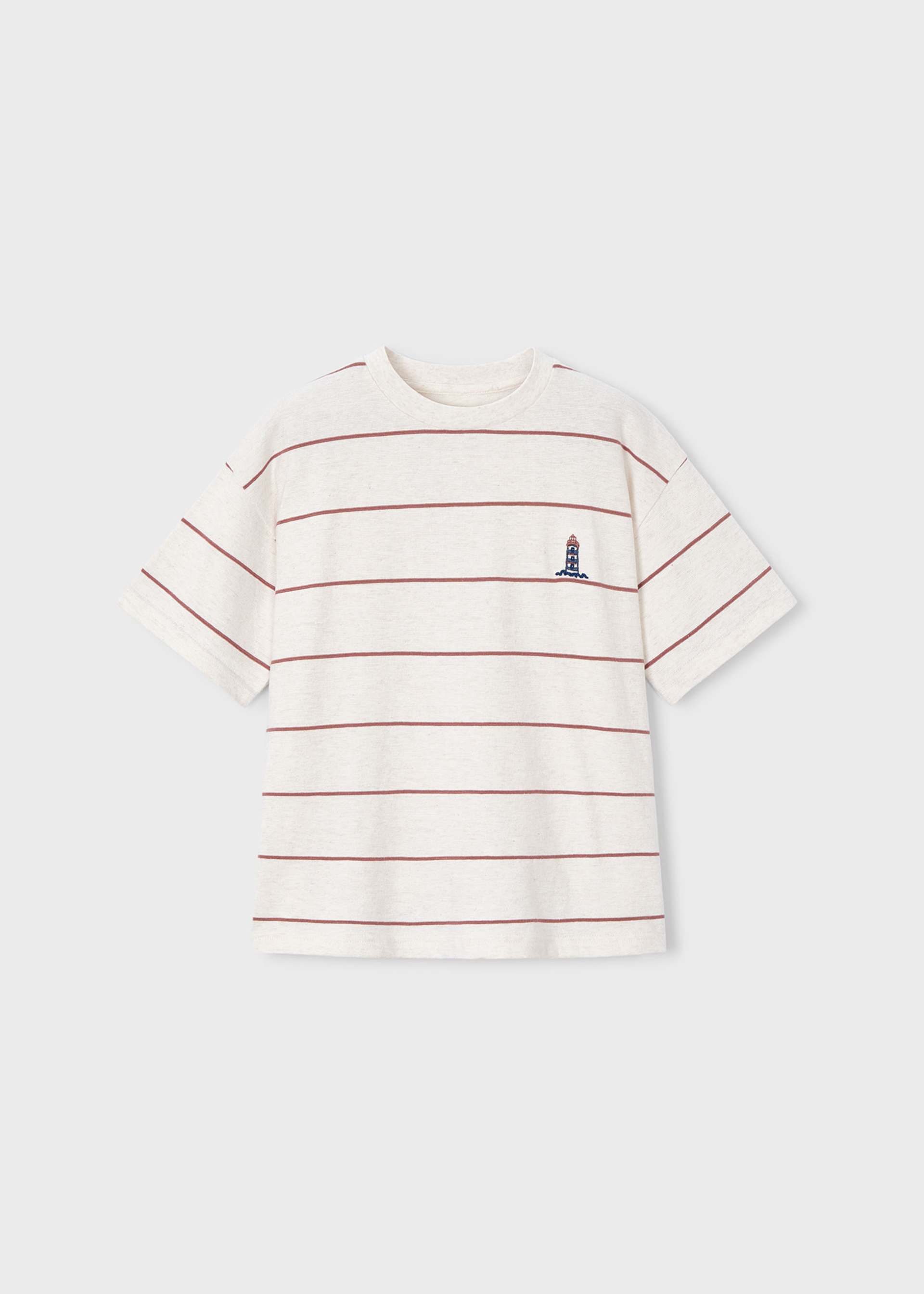 T-shirt riscas Boston Kids