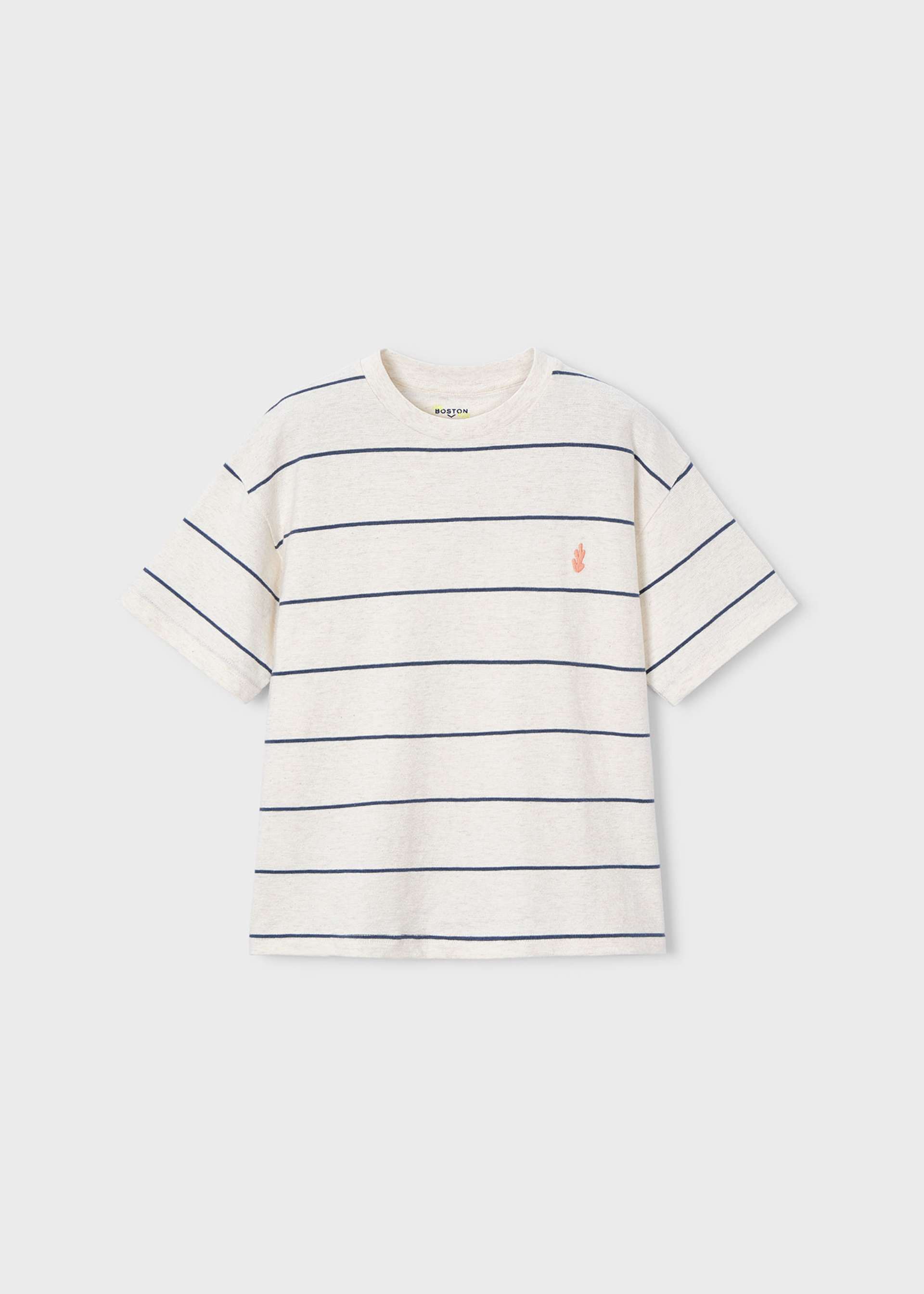 T-shirt riscas Boston Kids