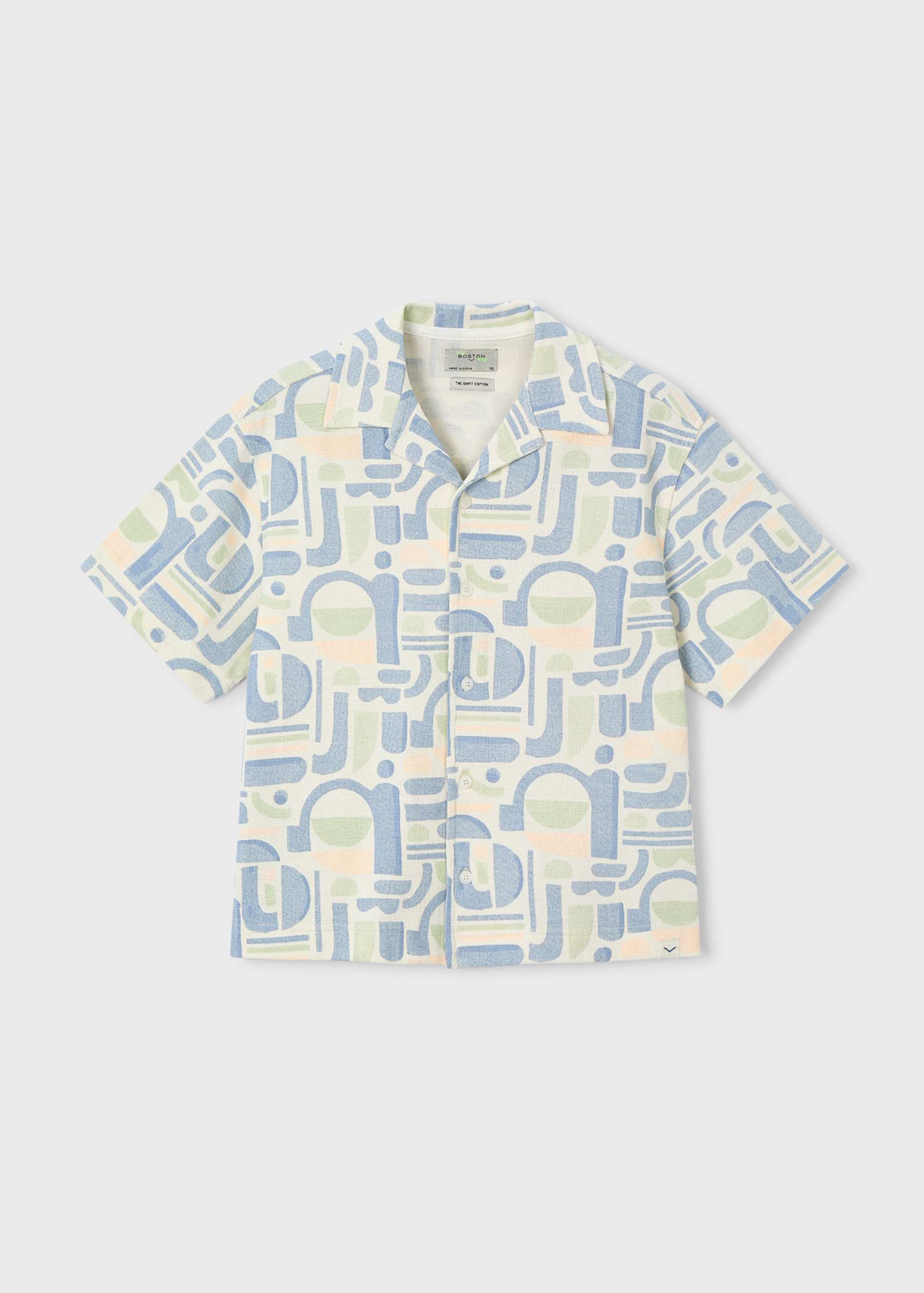 T-Shirt gemustert Boston x Mayoral Jungen